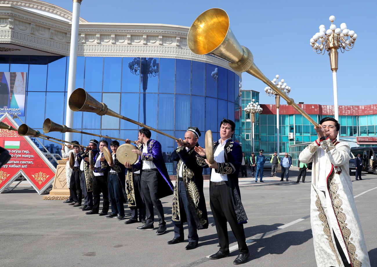 Celebrations to mark the re-opening of the border with Kyrgyzstan in March 2025 after four years of border conflict.
