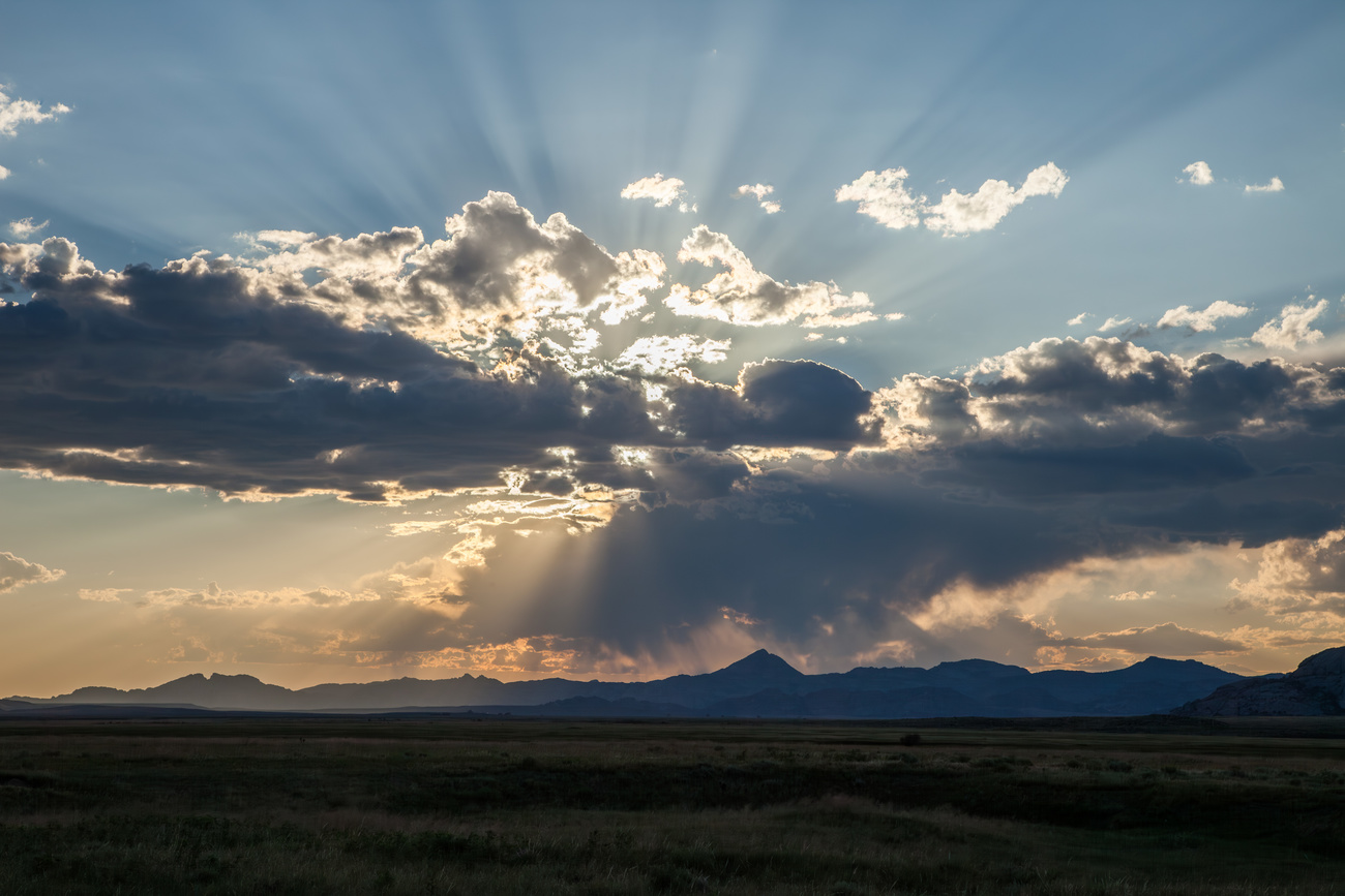 nuvole che schermano i raggi del sole