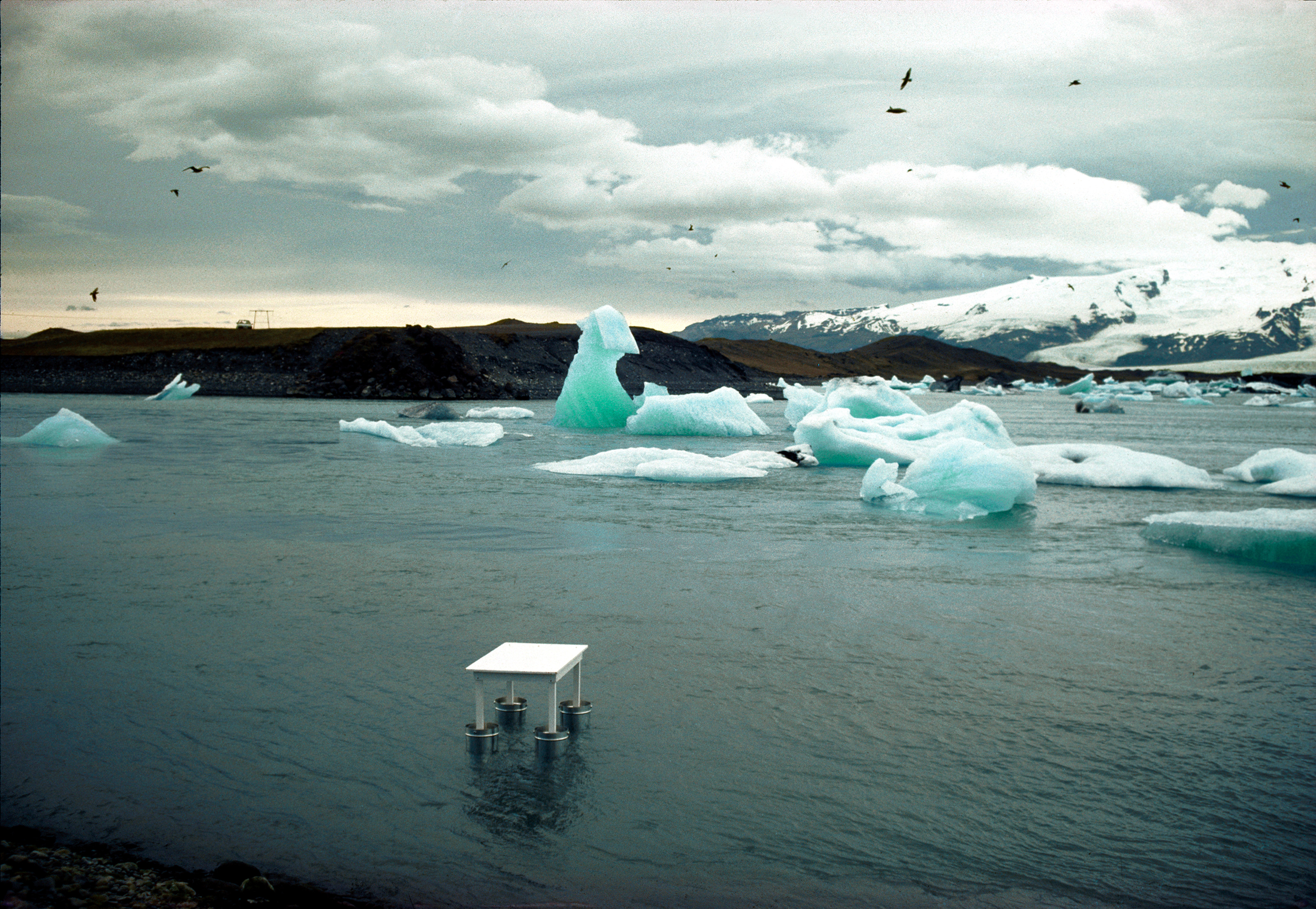 «Table, Island» by Roman Signer, 1994.