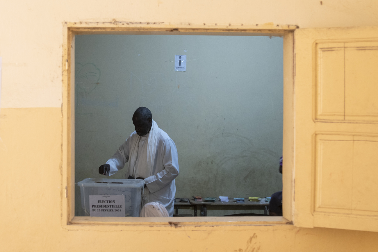 man voting