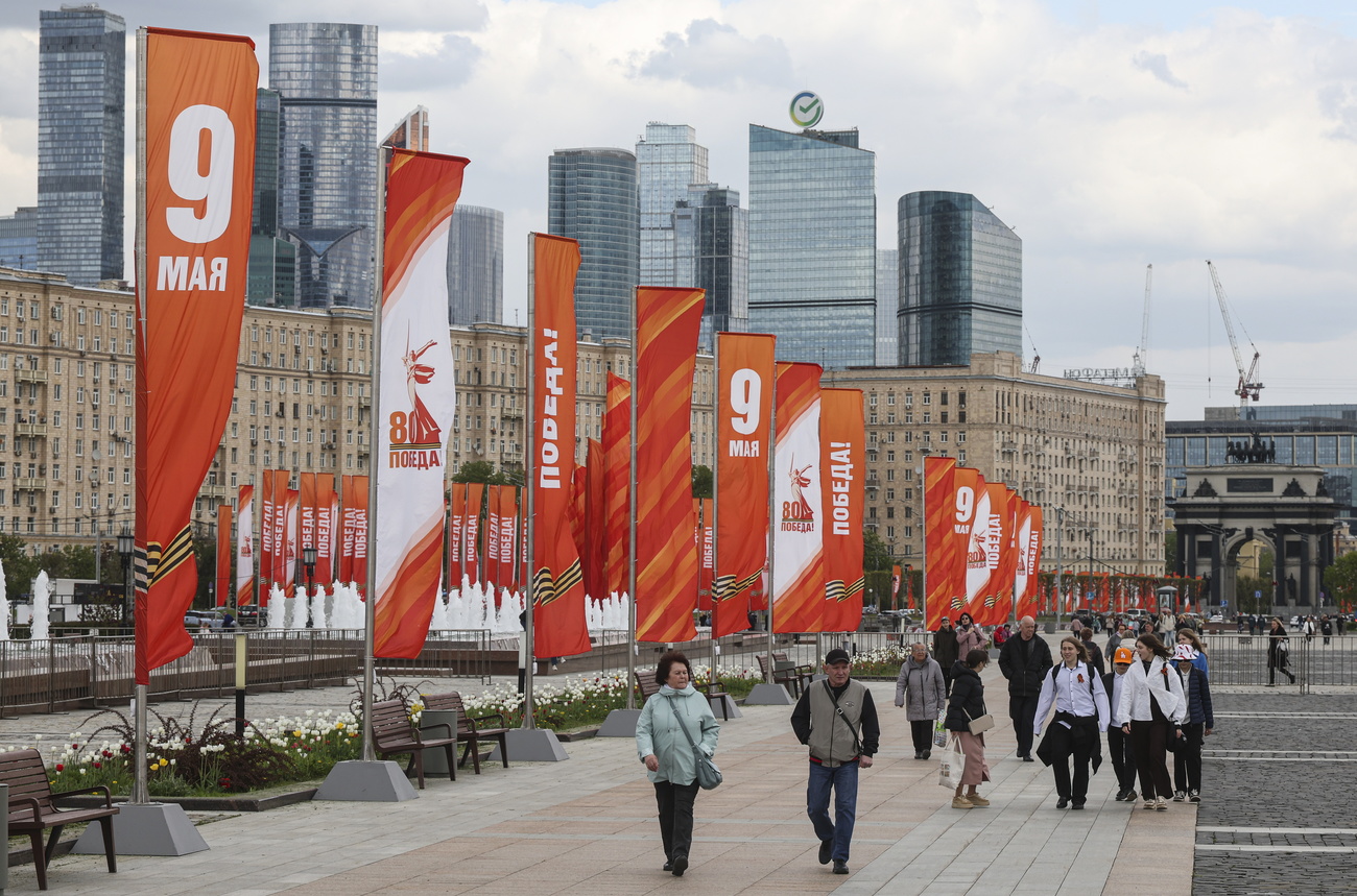 Moscow is decorated ahead of Victory Day celebrations. Russia’s unilateral three-day ceasefire has come into effect as the country prepares to mark the 80th anniversary of its victory over Nazi Germany and its allies in World War II on May 9.