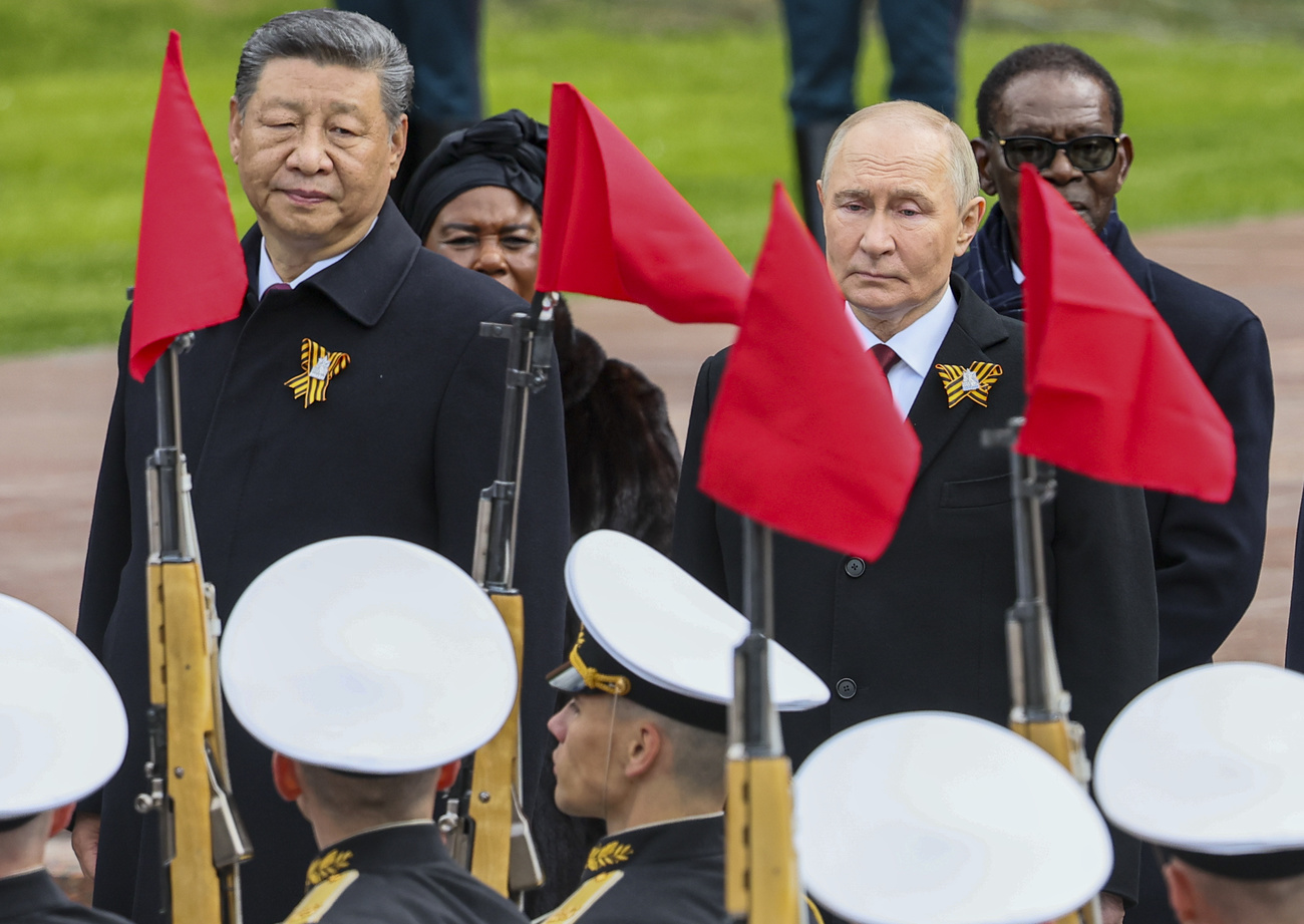 中国及其他十几个国家派出士兵参加在莫斯科阅兵式。