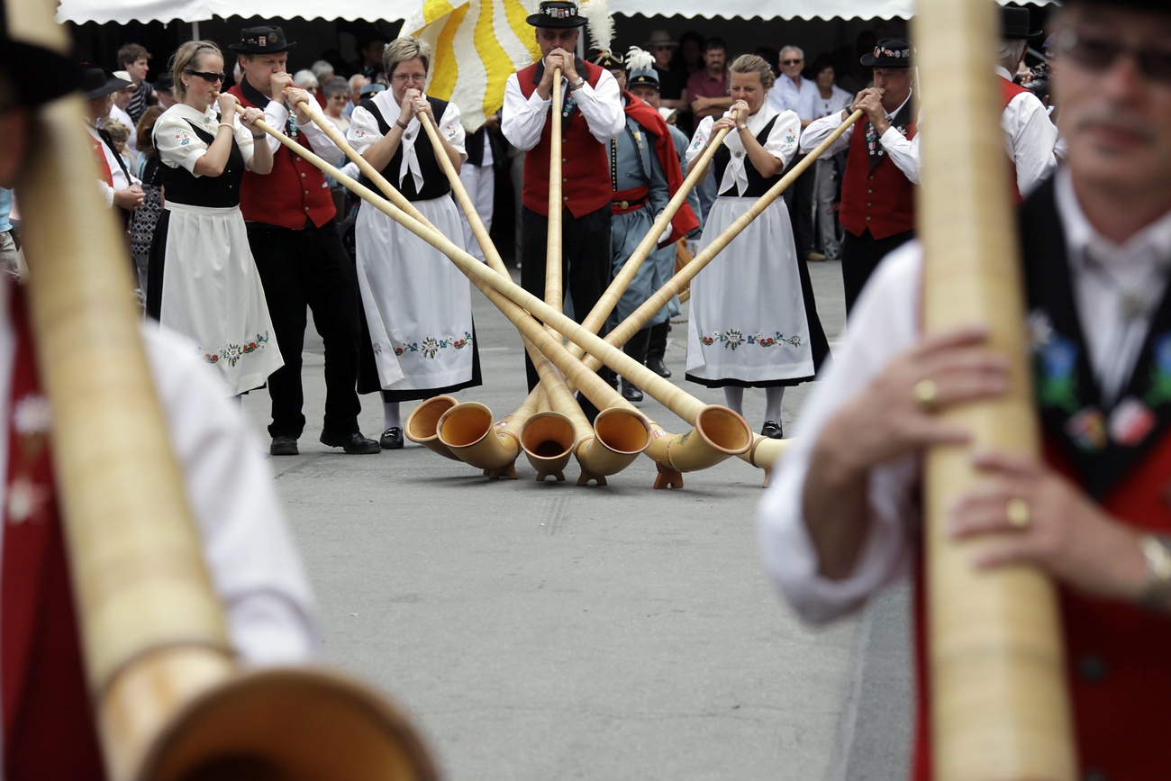 suonatori di corno delle alpi