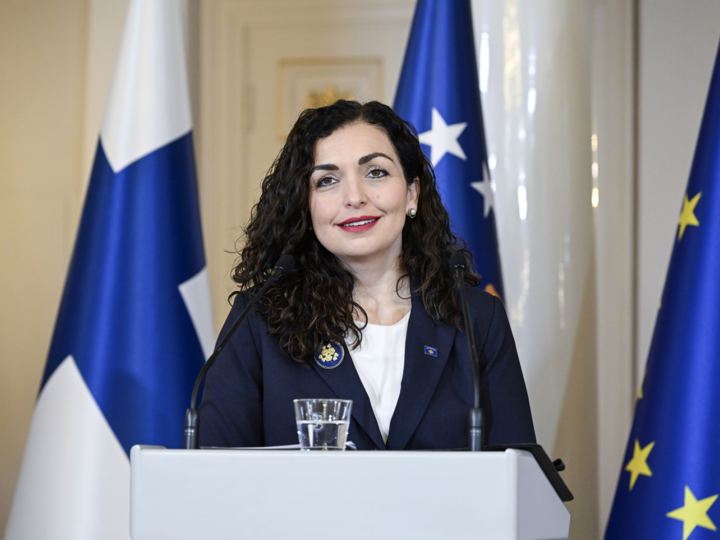 Kosovo's President arrives in Switzerland for a state visit