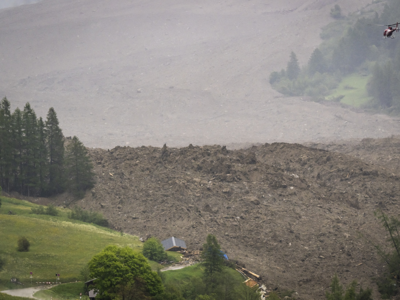 Communities downstream of Blatten VS spared so far