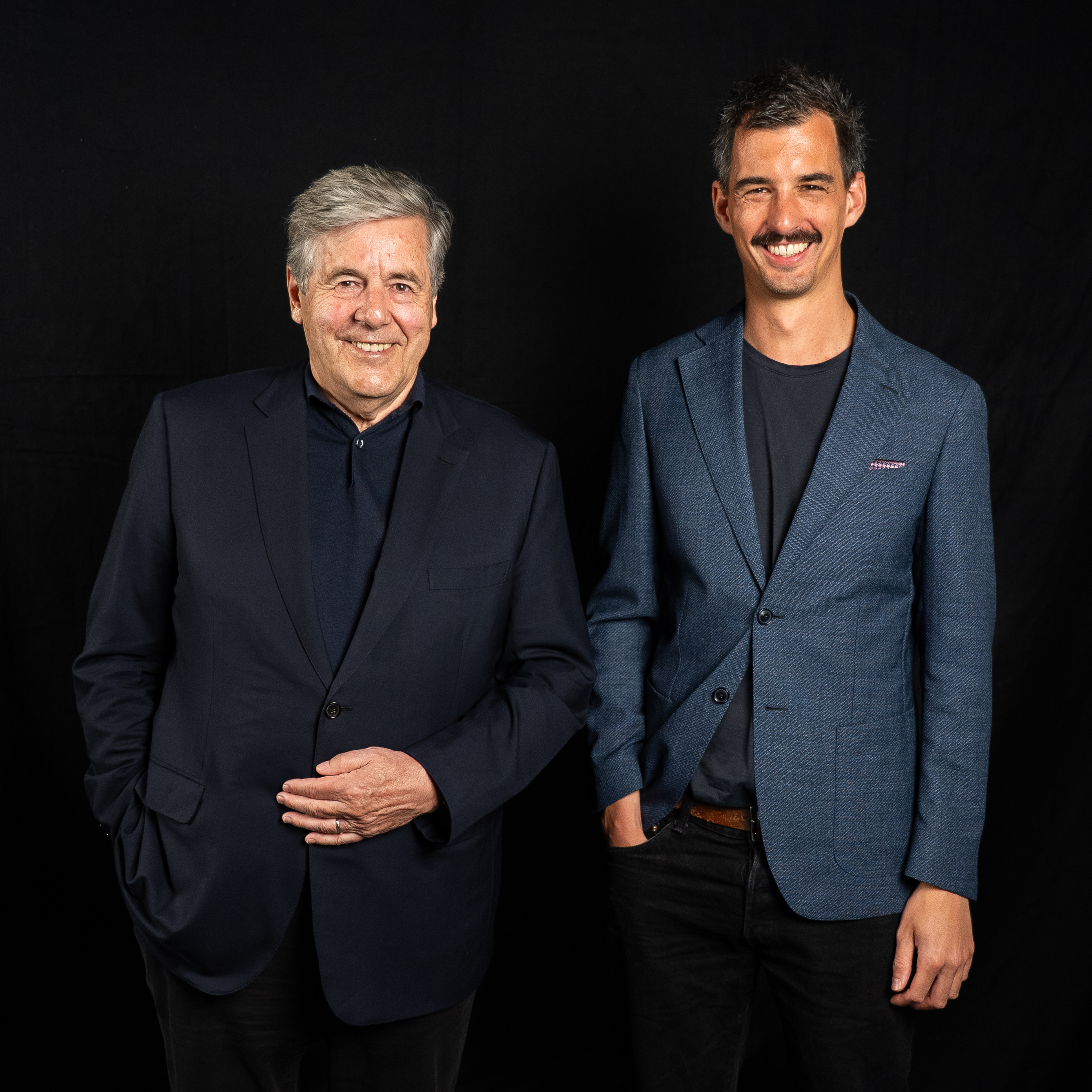 Geldcast- Moderator Fabio Canetg mit seinem Gast, Joe Ackermann