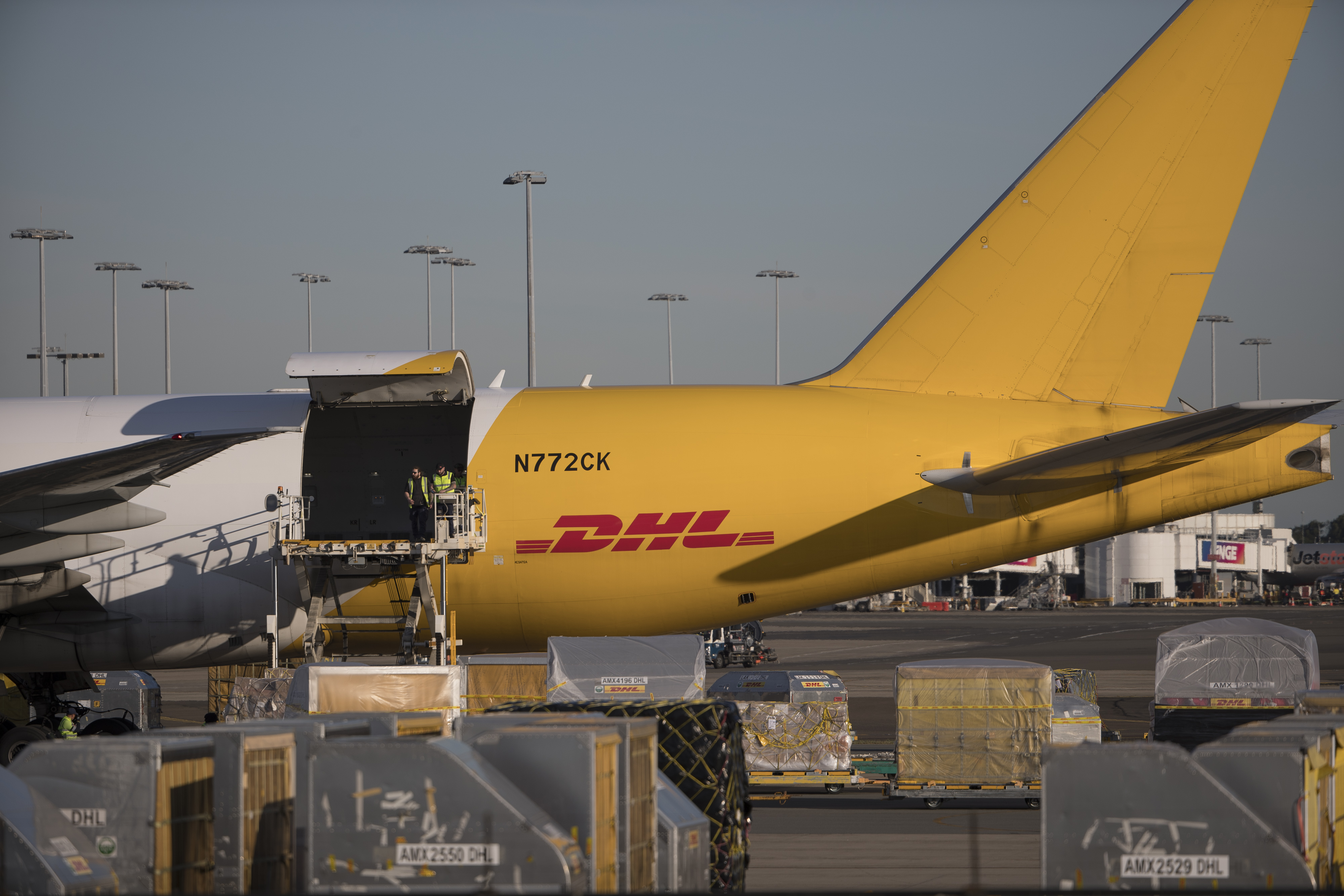 The suspects are accused of helping to plant a bomb on a DHL plane