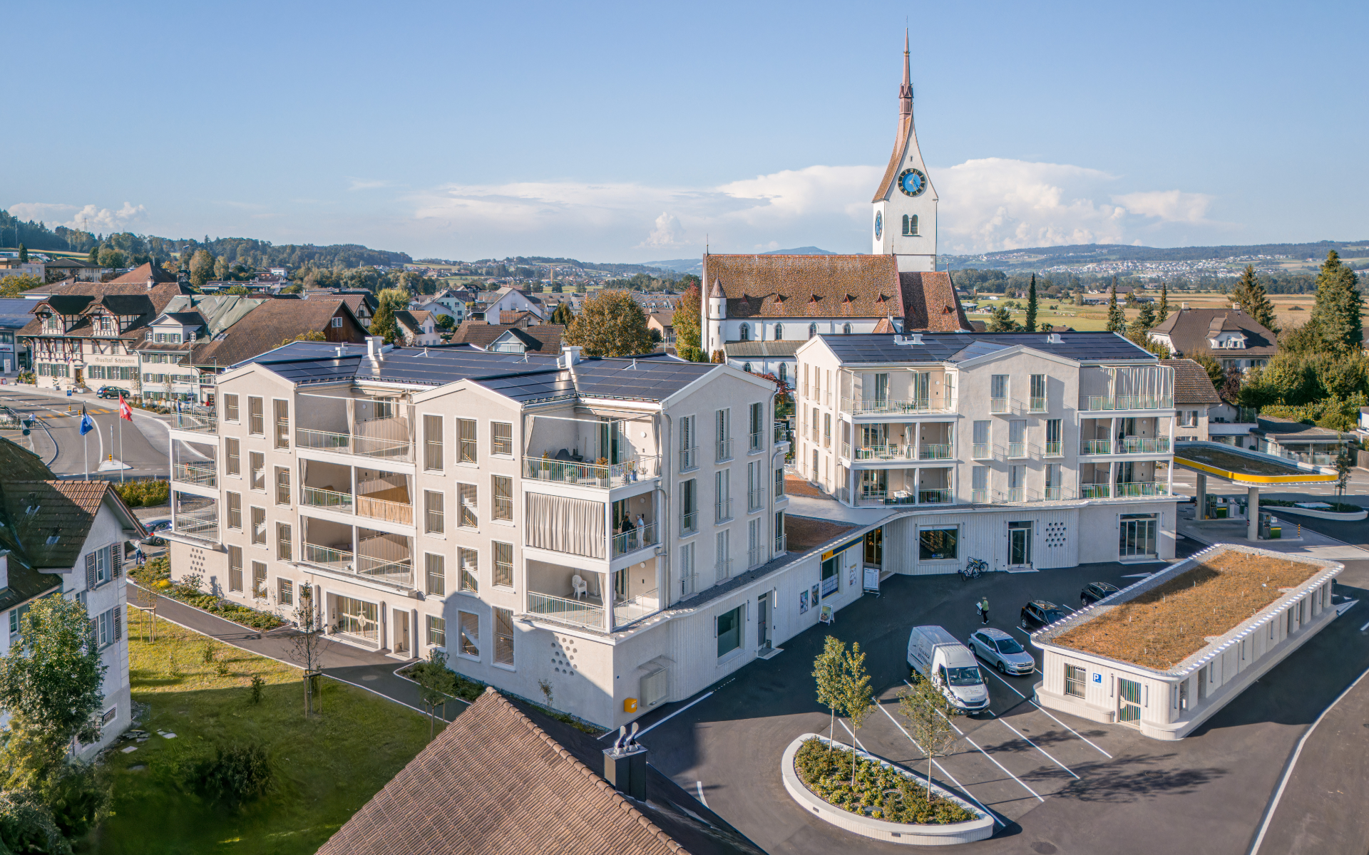 Aerial view of Šik's development project in Meerenschwand.