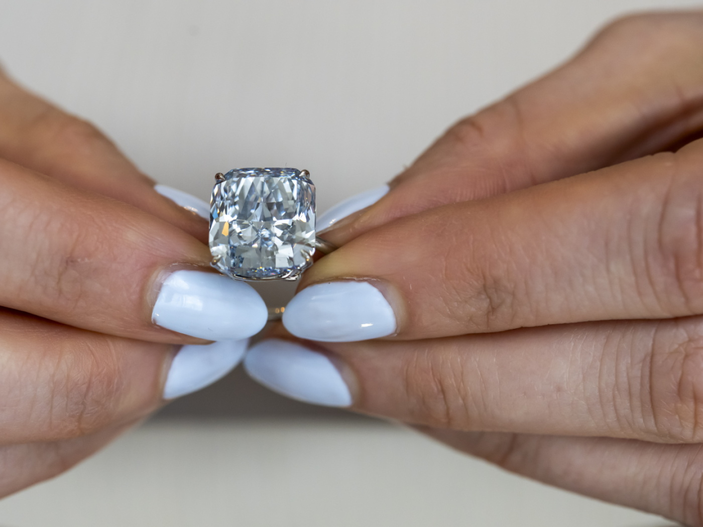 A rare blue diamond sold for $21.5 million in Geneva