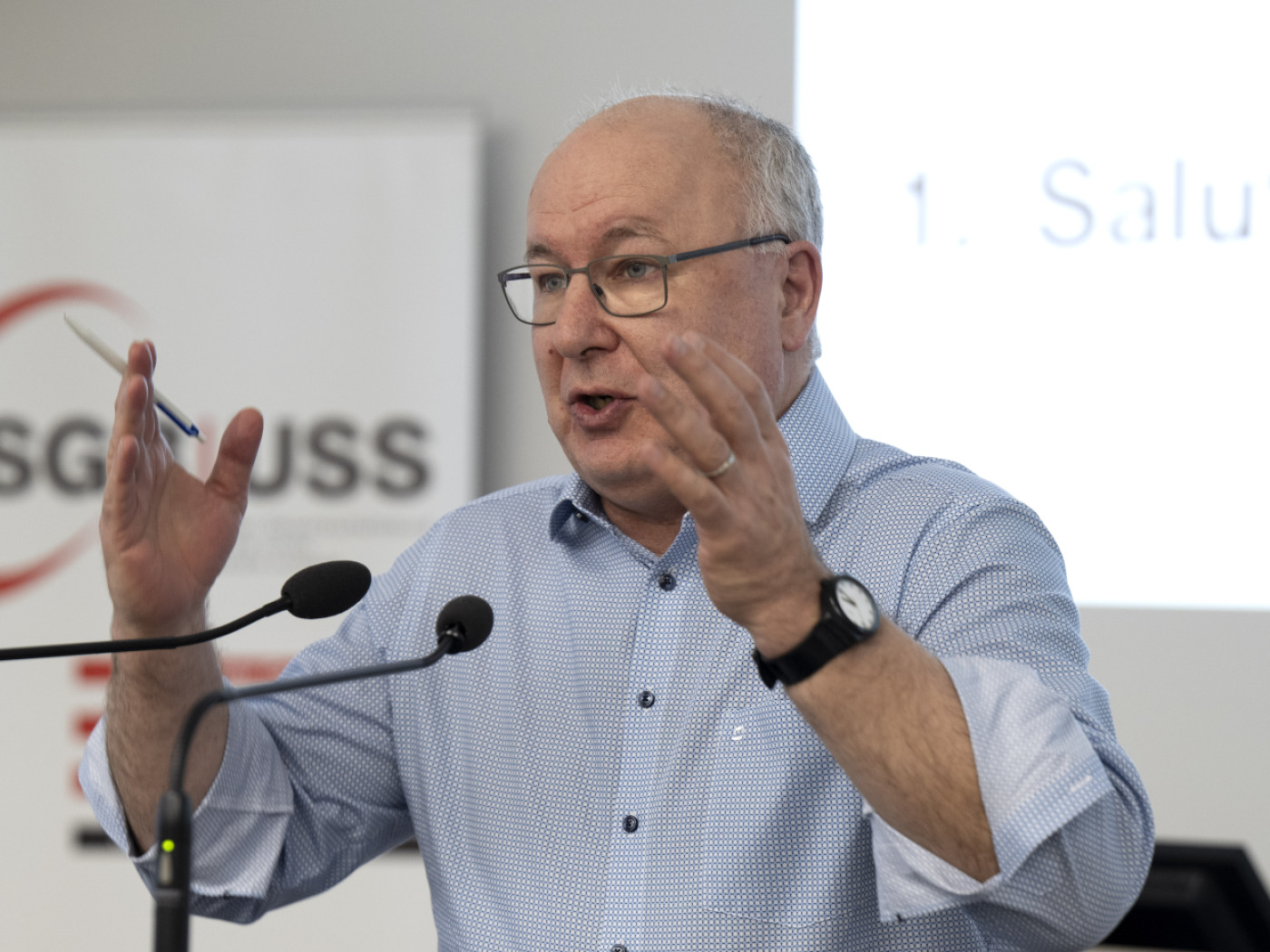 Il presidente dell'USS Pierre-Yves Maillard.