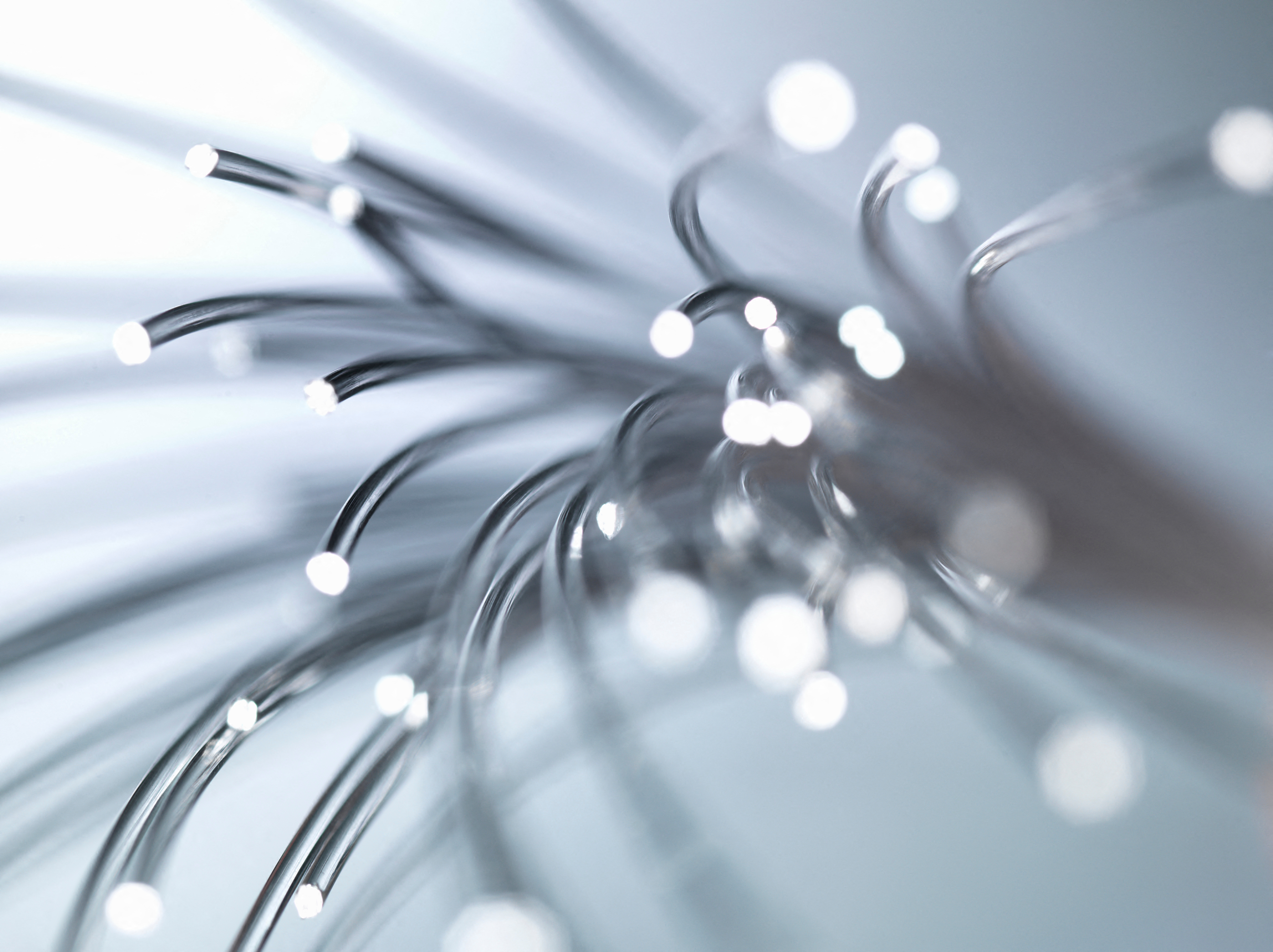 A fibre-optic cable consists of numerous filaments (or optical fibres).