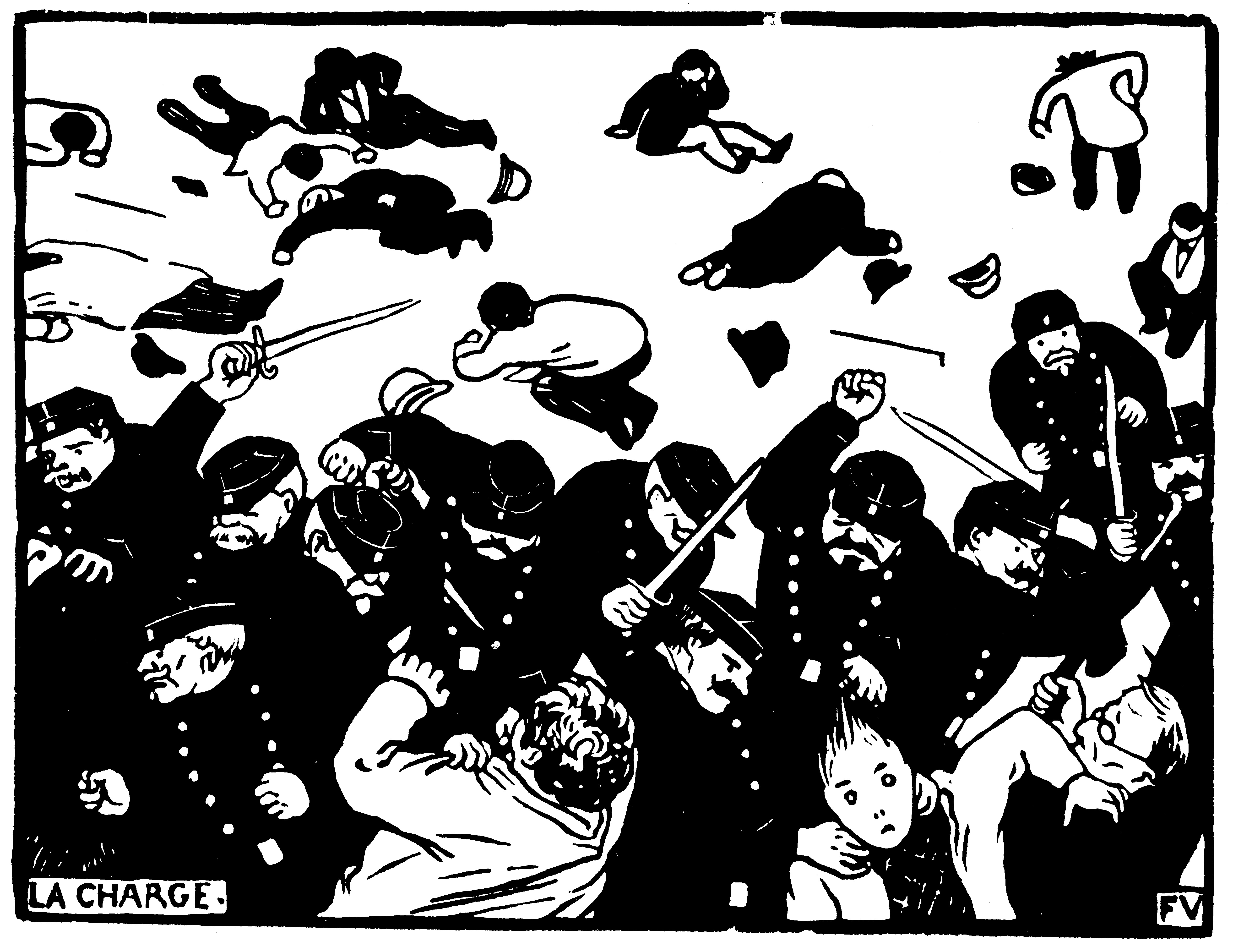 Category: Woodcuts by Félix Vallotton / La charge