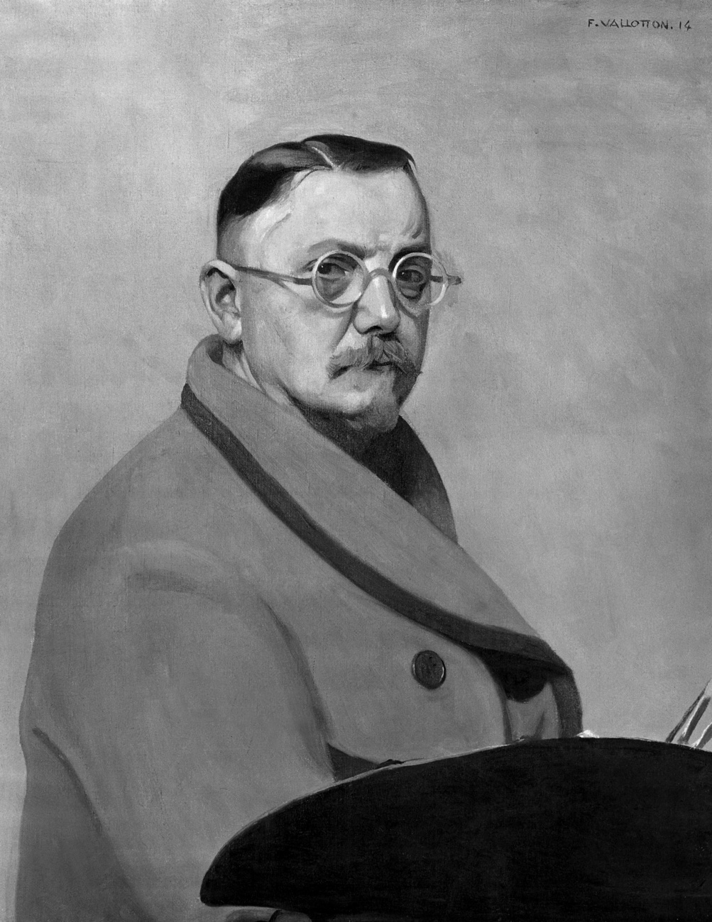 Portrait de Félix Vallotton (1865-1929), d'après un autoportrait, photo non datée.