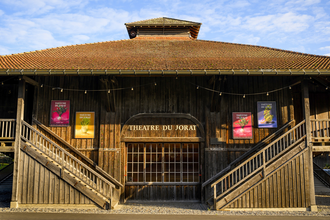 The historic façade of the Théâtre du Jorat.