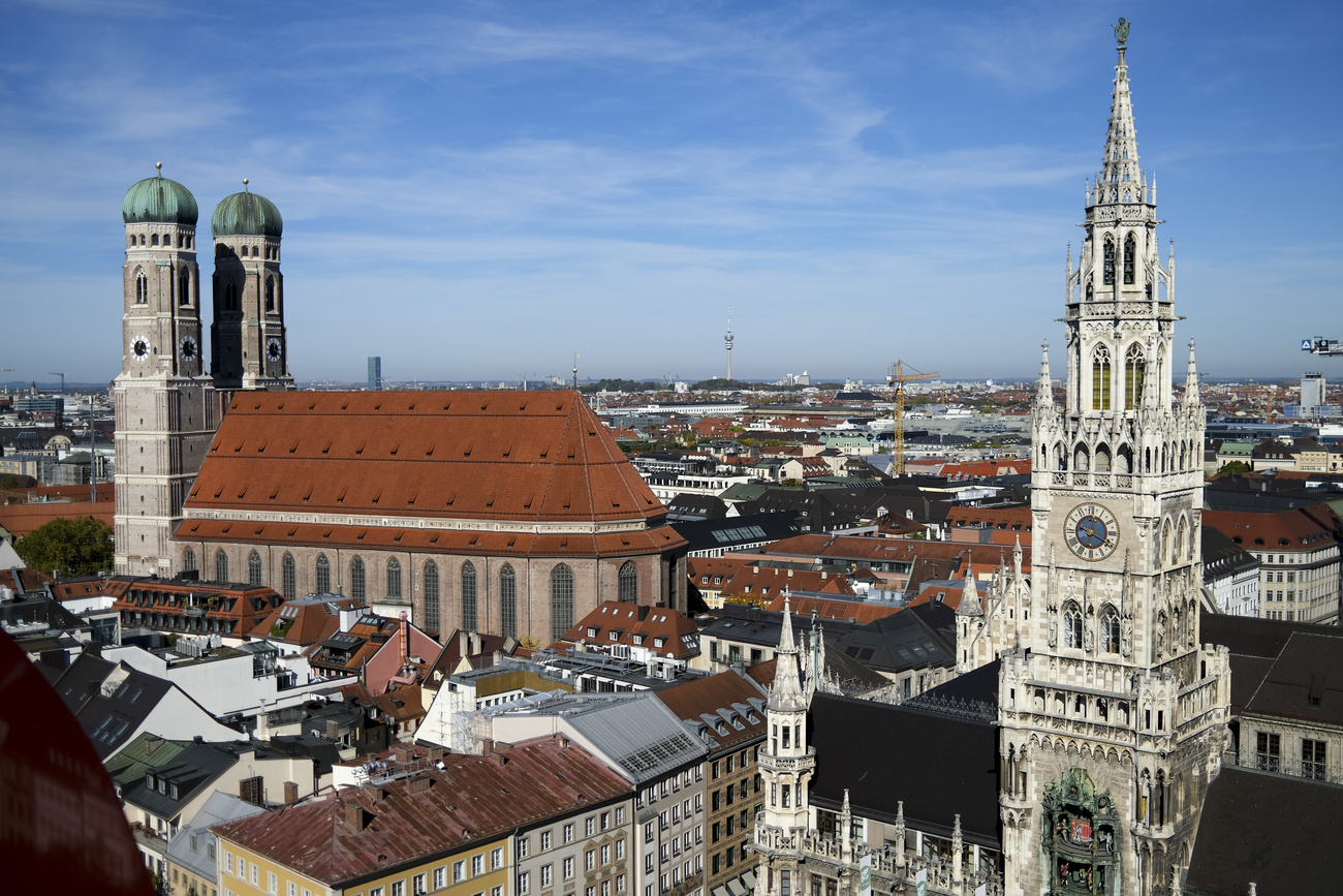 Vista de prédios históricos em Munique
