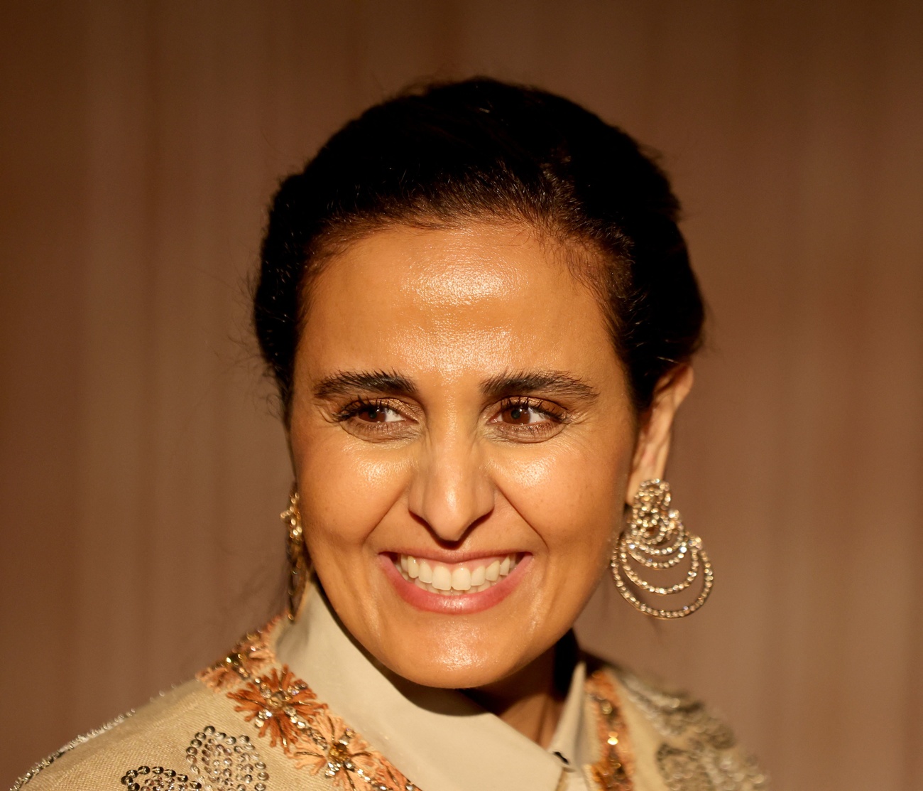 Qatar's Sheikha al-Mayassa pictured in a recent public event, marking Qatar's first official participation in the Venice Architecture Biennale in May.