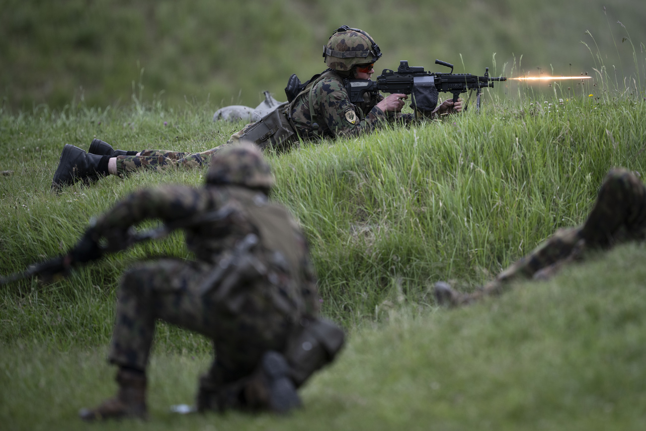 Soldaten in einem Feld
