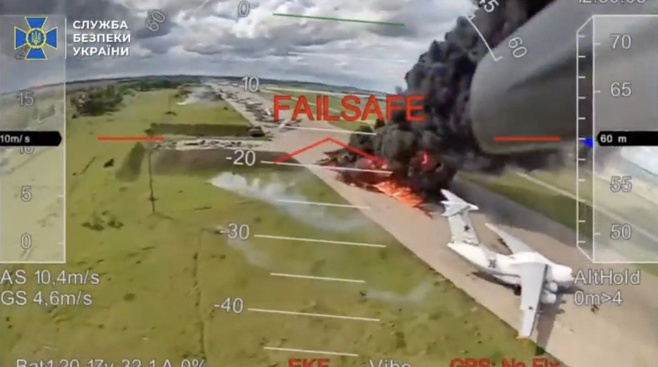 Attaque ukrainienne au drone contre la base aérienne de Belaya, dans la région d’Irkoutsk, en Sibérie (Russie).