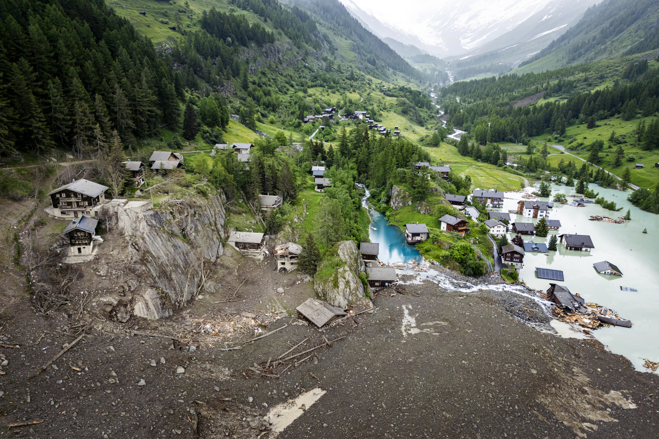 Approximately 90% of the village of 300 residents was destroyed by the huge landslide. Photo captured on June 6.