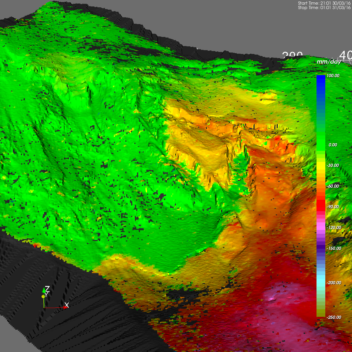 immagine radar di una montagna