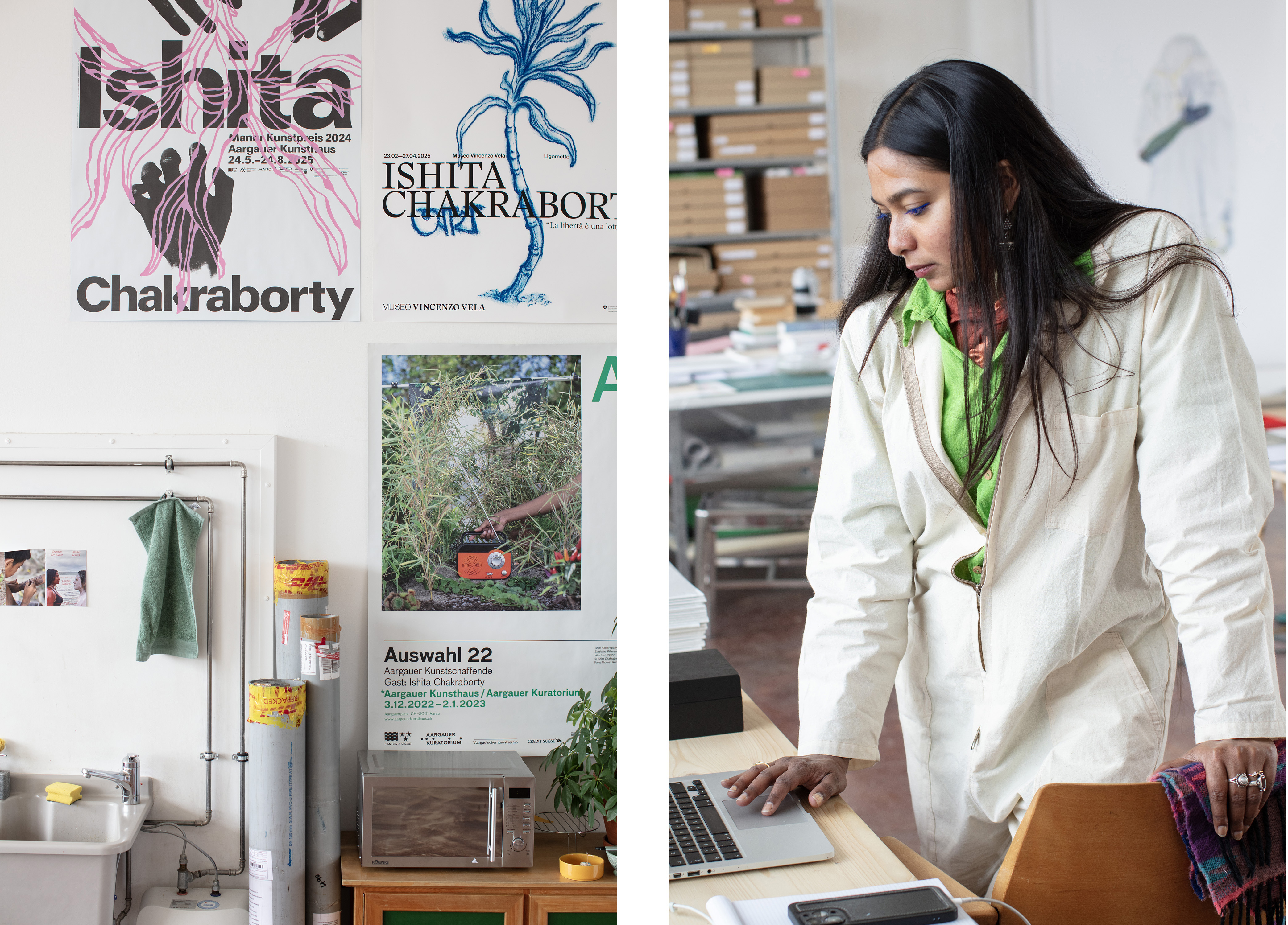 Ishita Chakraborty dans son studio