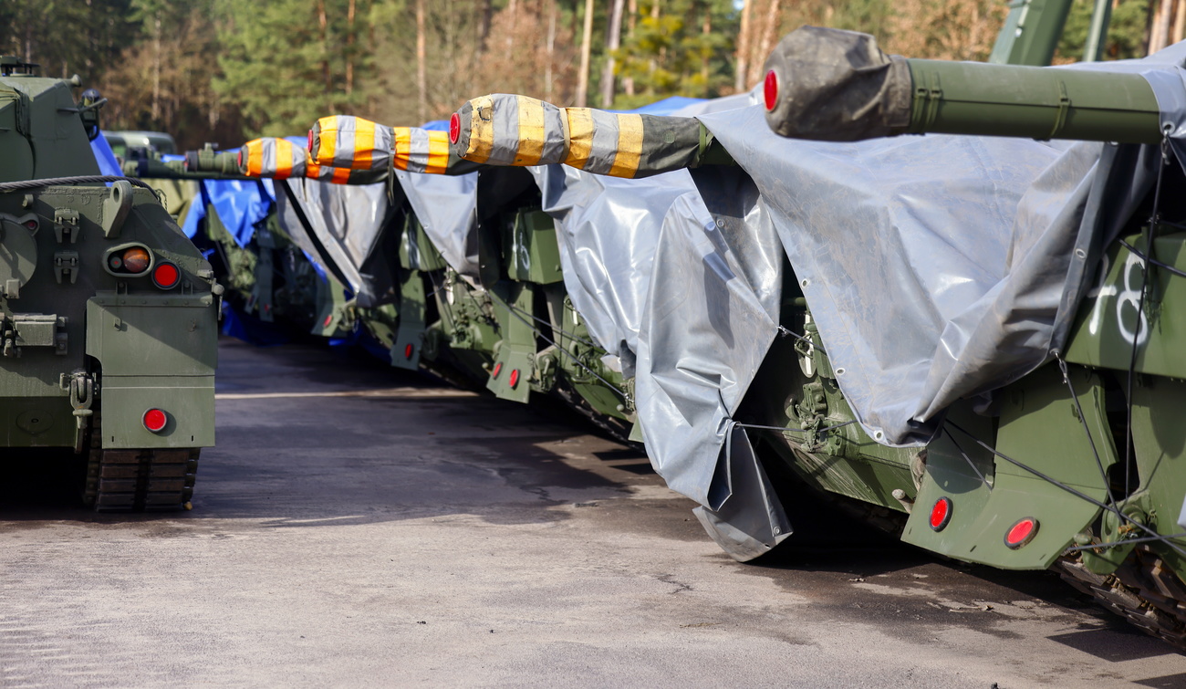 'Leopard 1 A5' combat tanks in Germany.