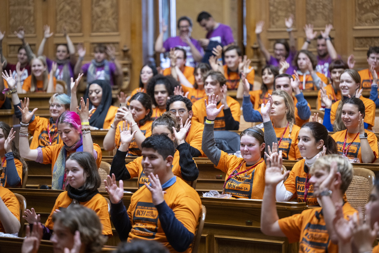 youth voting in the Swiss parliament