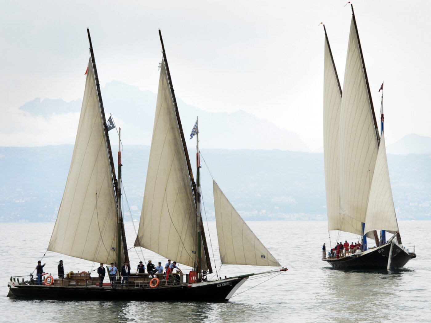 Old boats and Latin sails on show at La Tour-de-Peilz (VD)