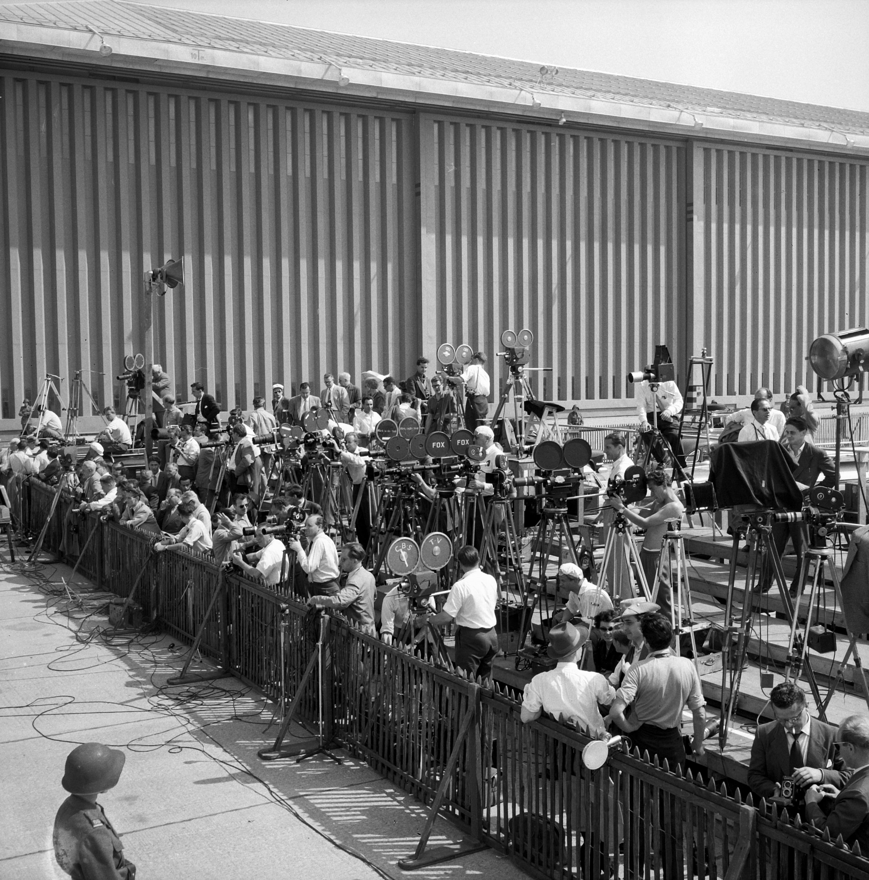 Geneva summit 1955: photographers and cameramen