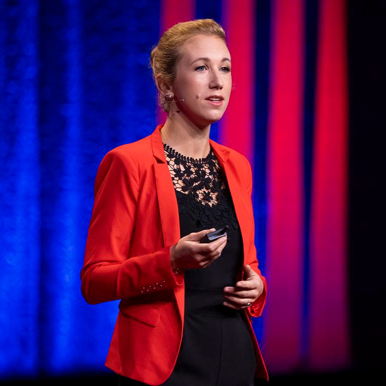 WOMAN AT TED TALK