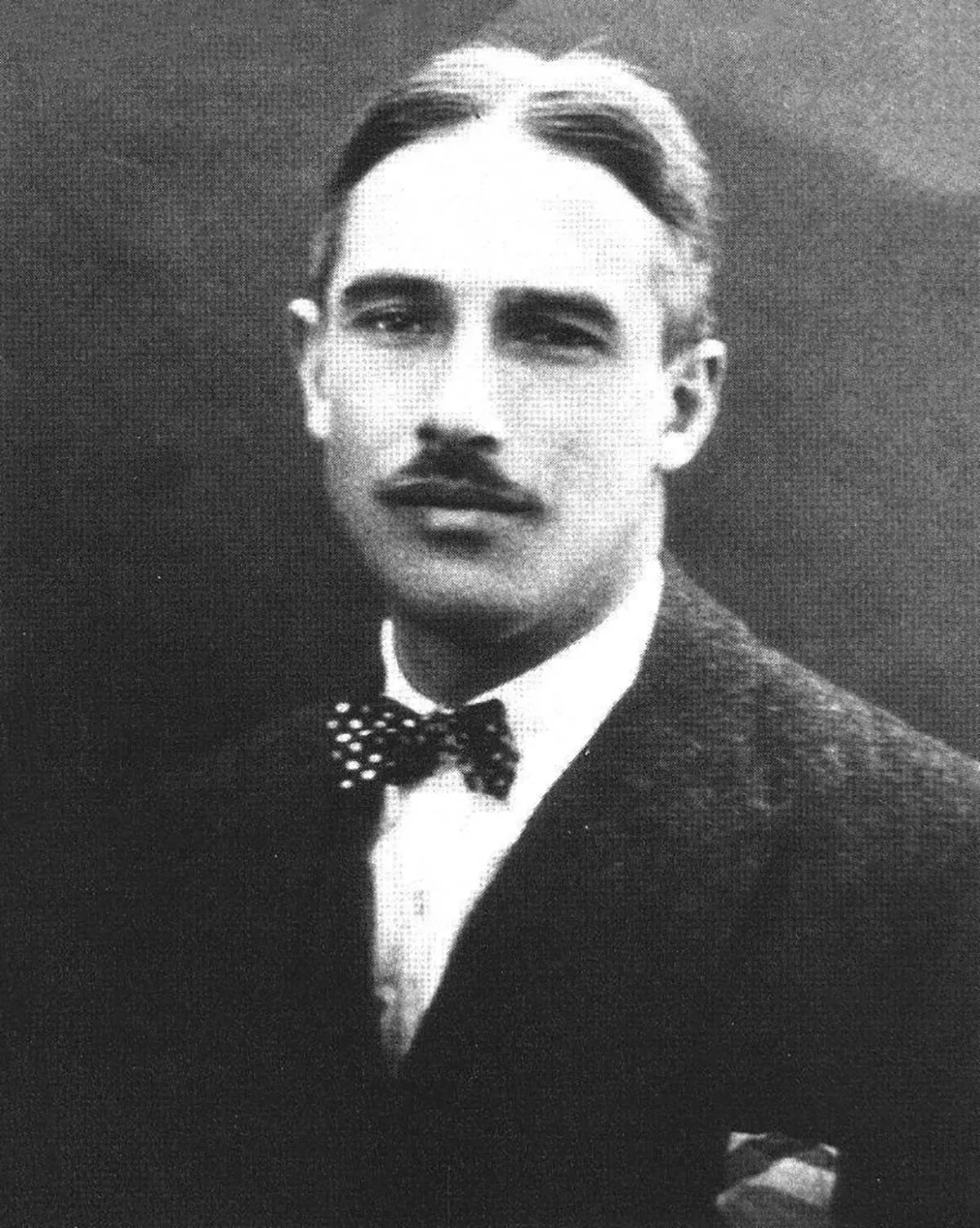 black-and-white picture of a man