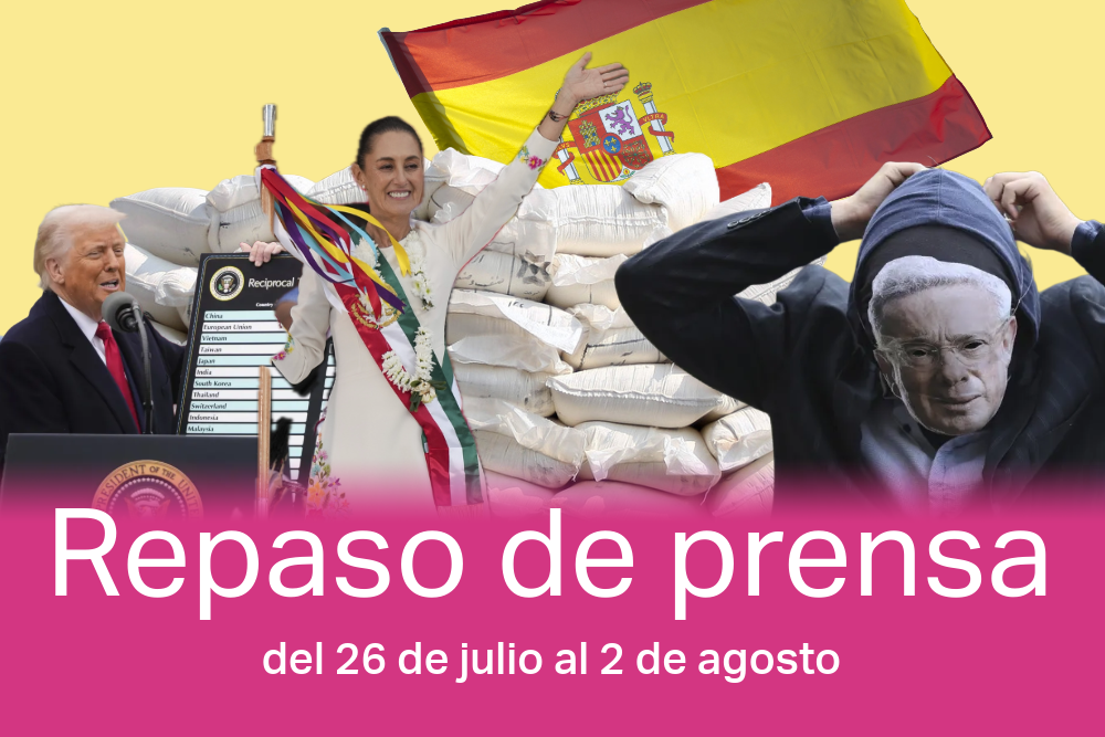 España enviará alimentos a Gaza; Uribe, declarado culpable; y continúa la política de aranceles de Trump