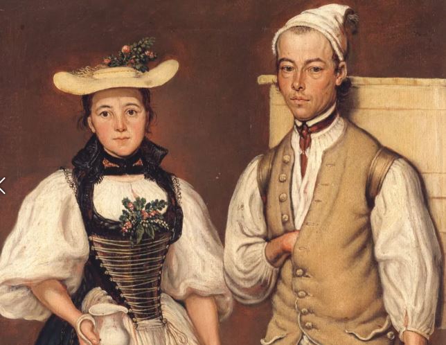 Йозеф Райнхард, картина «Bern Benedicht Glauser von Jegenstorf, Elisabeth Senn, Kammer Käzchen», 1791 год.