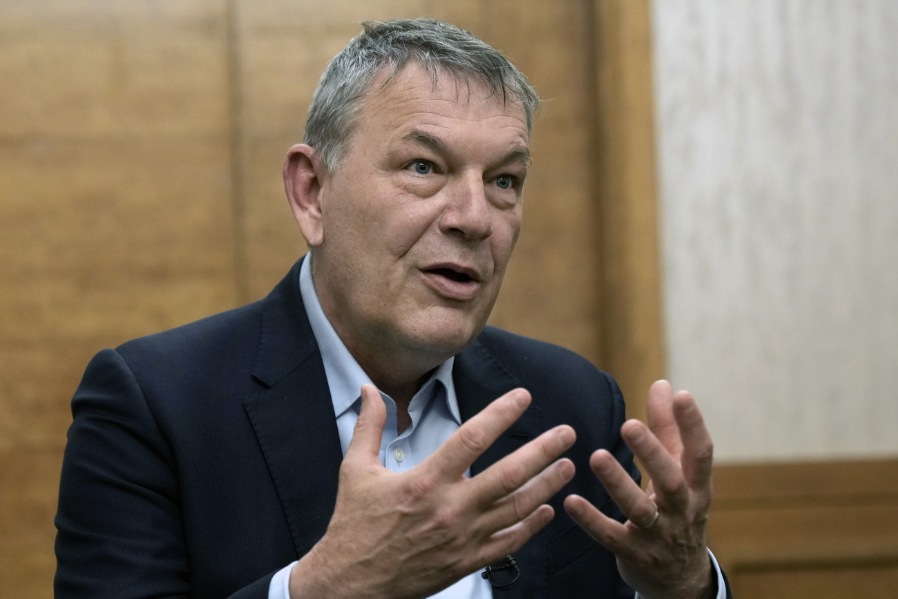The Commissioner-General of the UN Agency for Palestinian Refugees, Philippe Lazzarini, during an interview with the Associated Press in Beirut in February 2025.