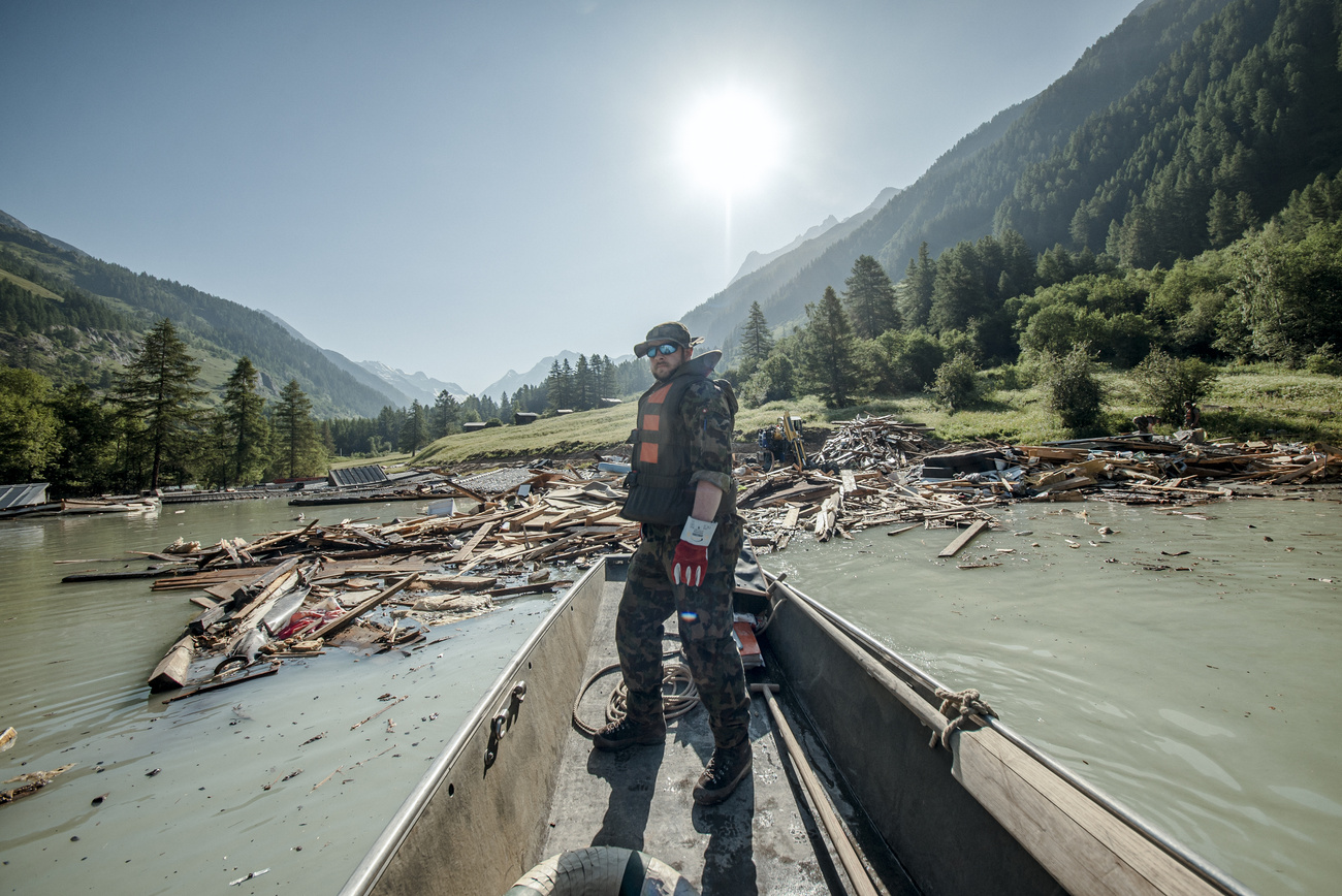 Members of the Swiss army have been deployed in Blatten, canton Valais, since the end of June.
