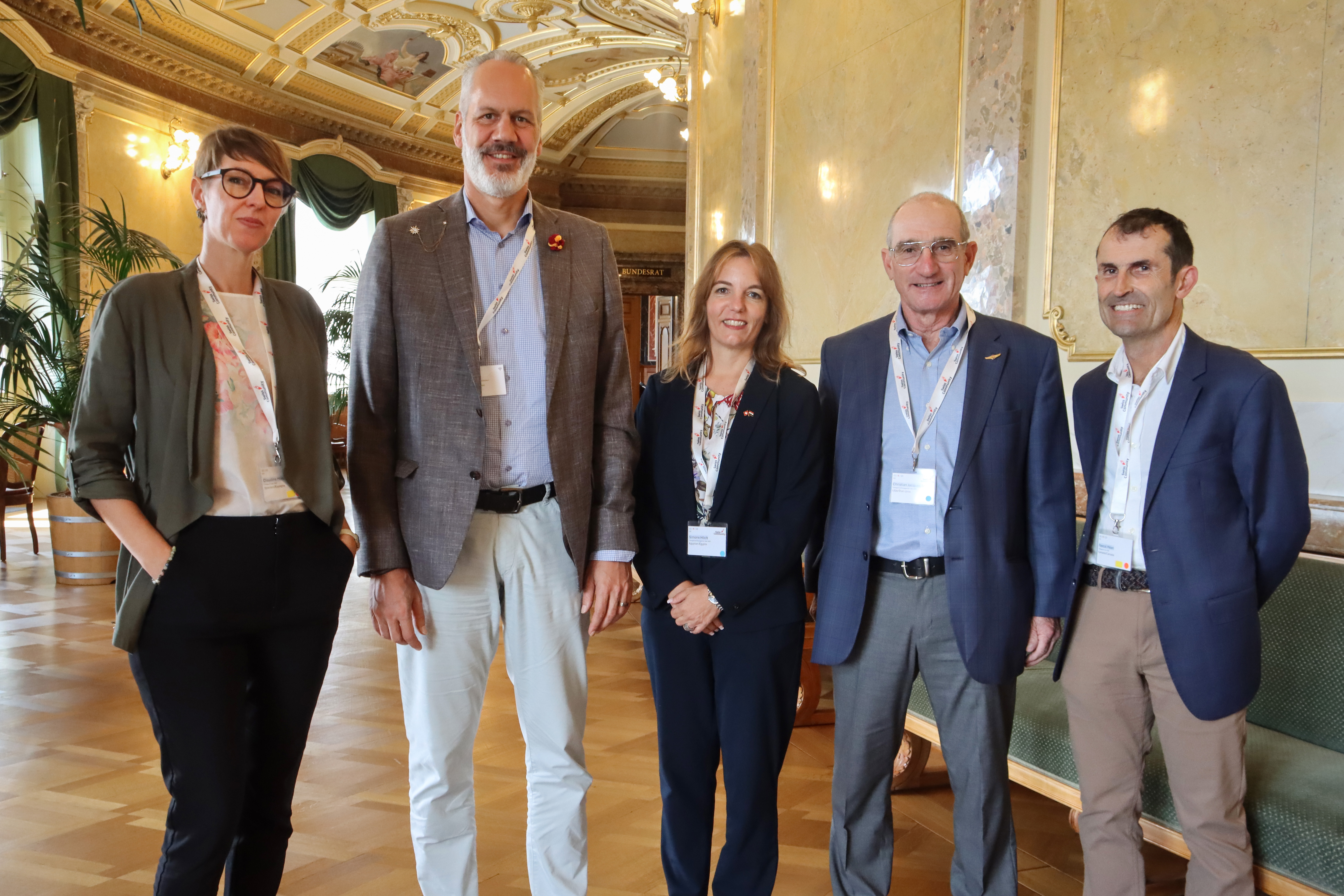 Claudine Morier, Rolf Blaser, Simone Höch and Pascal Méan (left to right) are among the new delegates to the parliament of the Swiss Abroad.