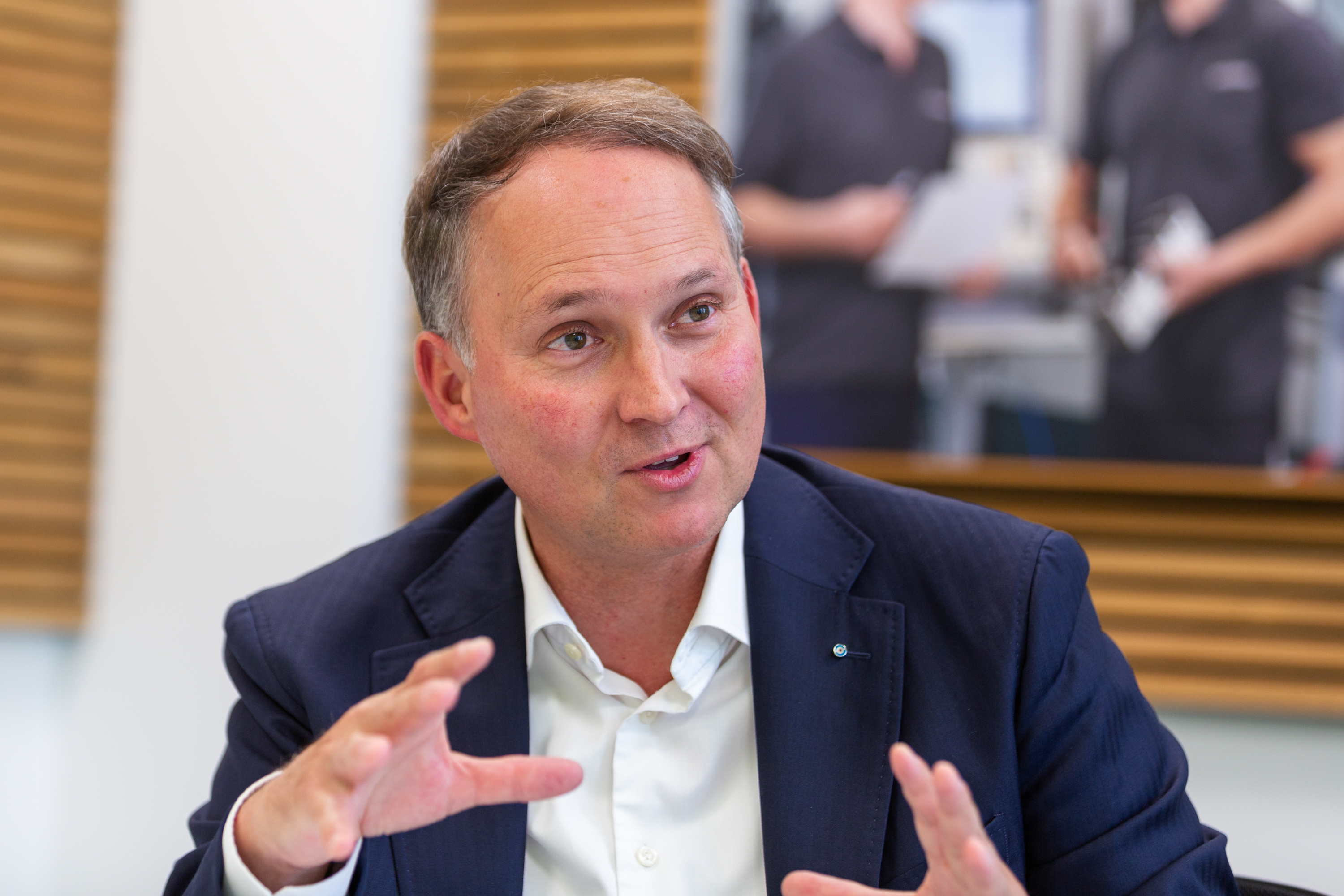 Simon Michel during the interview