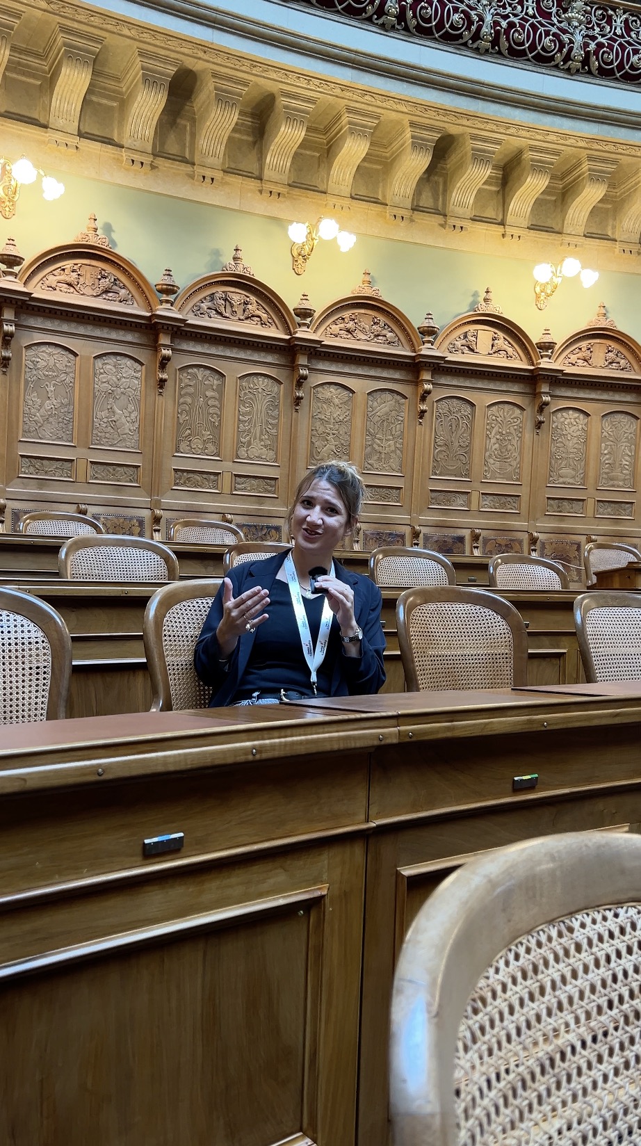 A woman in the Swiss parliament