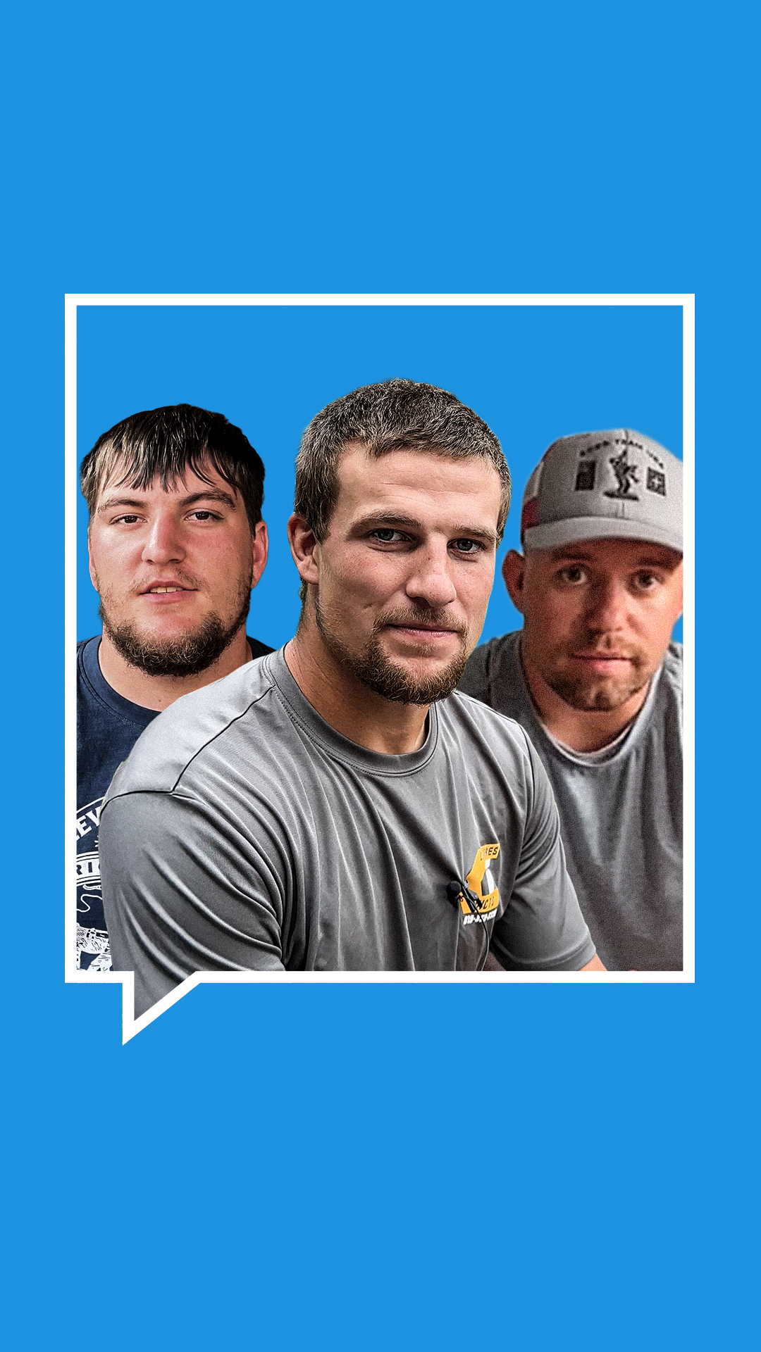 Photo of three wrestlers