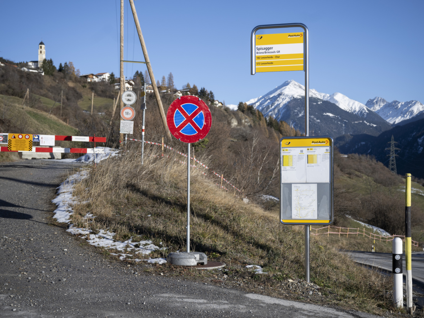 Situation below the village of Brienz GR at risk of rockfall eases