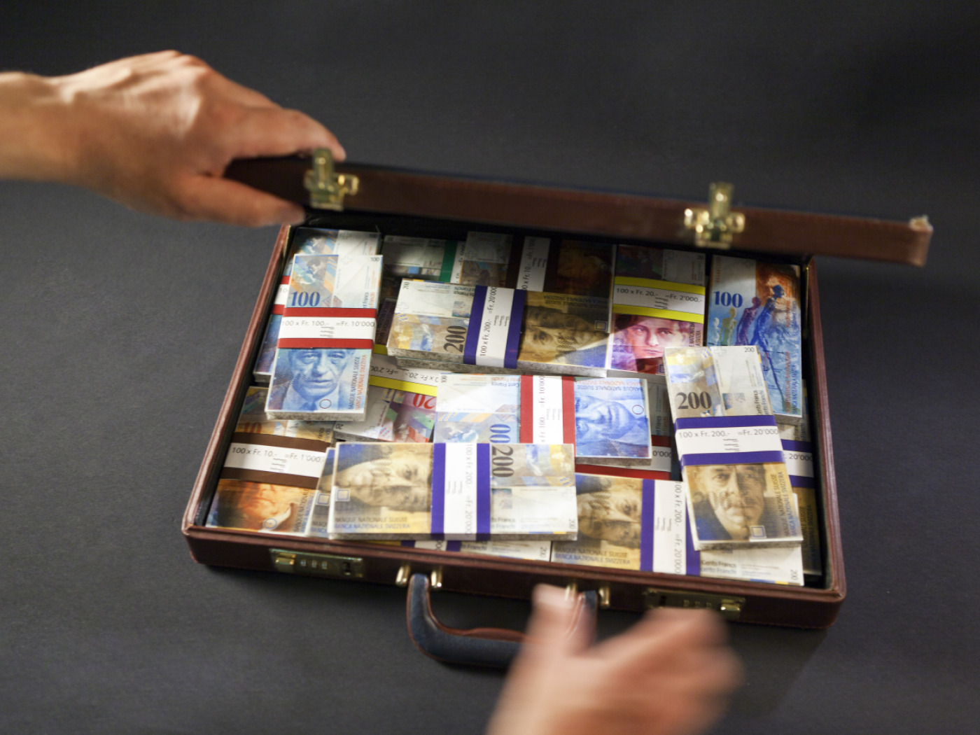 suitcase with money