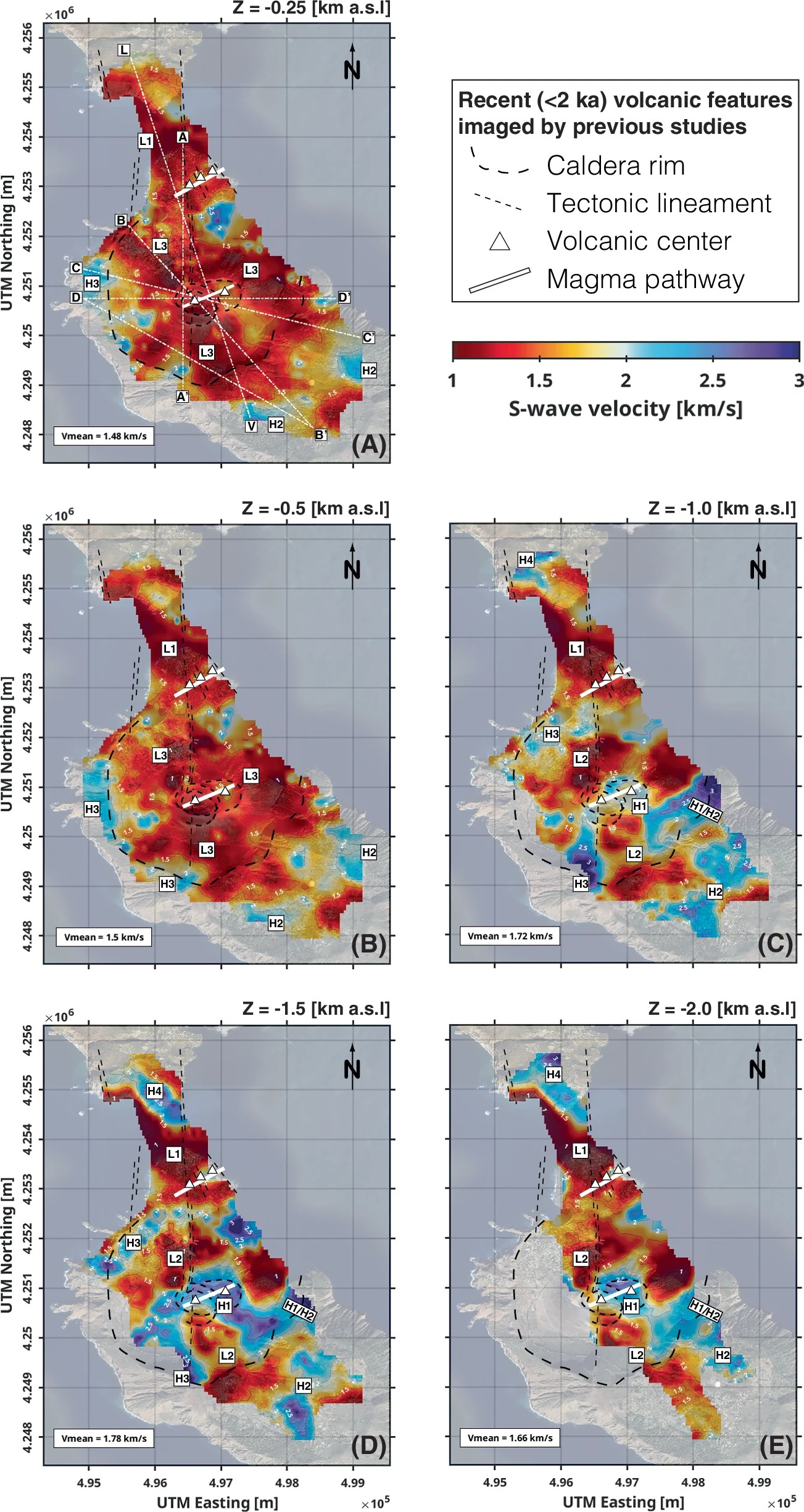 Immagini dell'isola di Vulcano prese con il tomografo.
