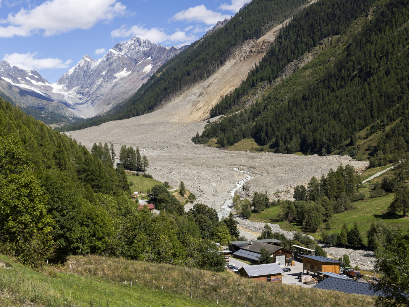 Natural hazards as the greatest uncertainty factor for Blatten's future