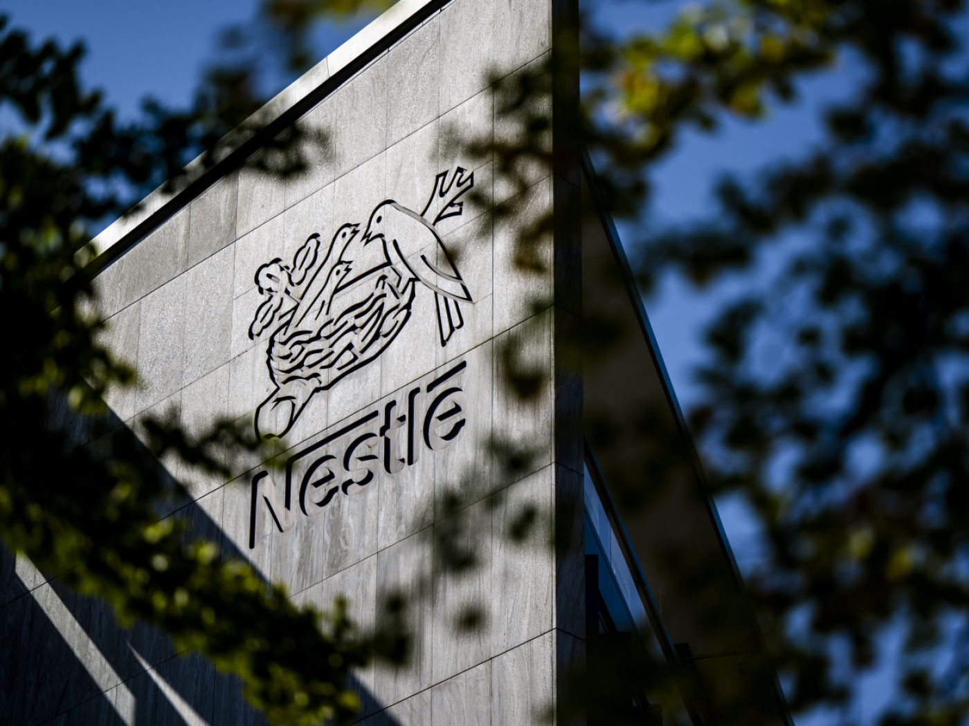 dettaglio dell'edificio che accoglie la sede principale di Nestlé a Vevey