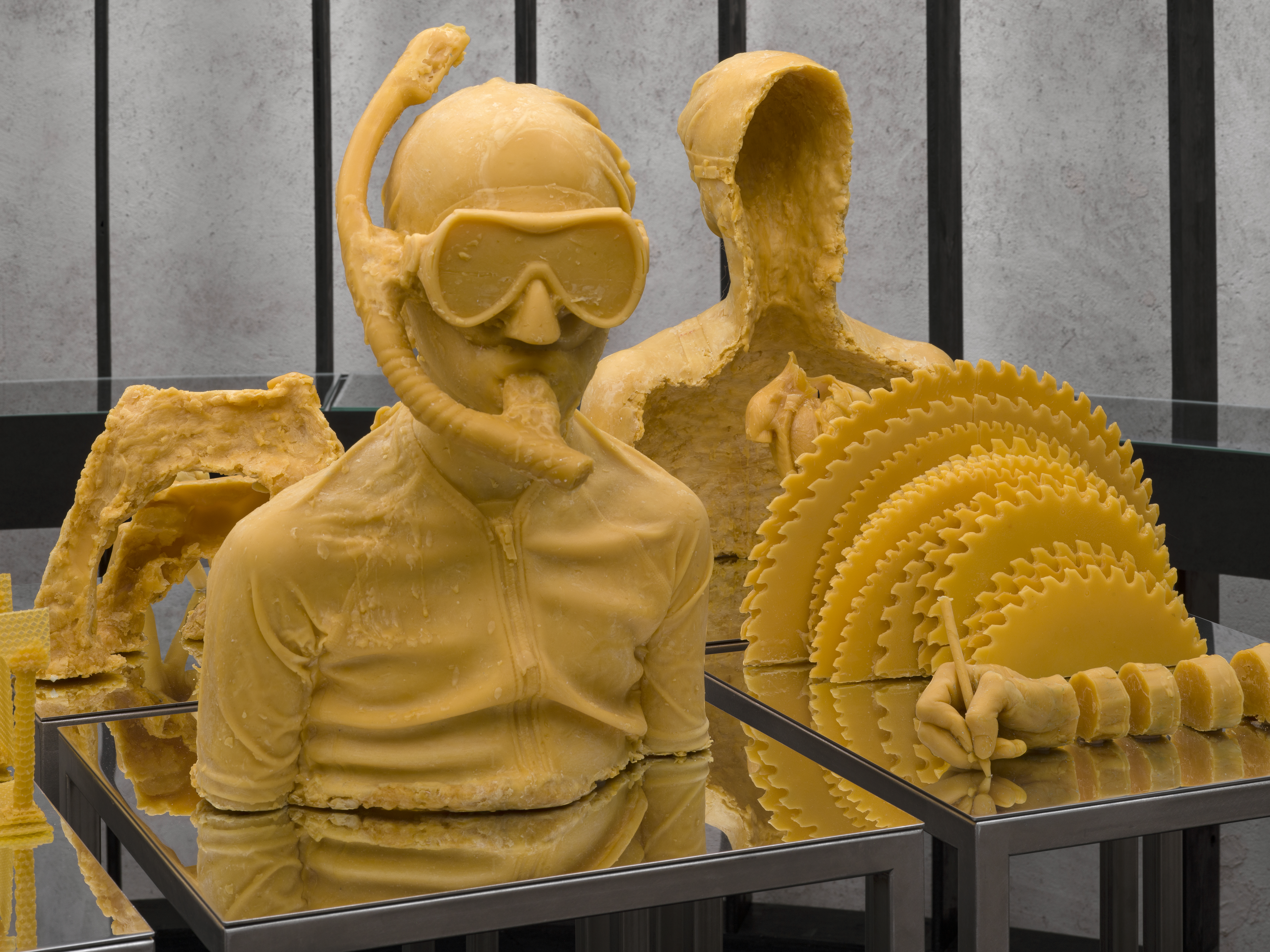 sculpture of diver