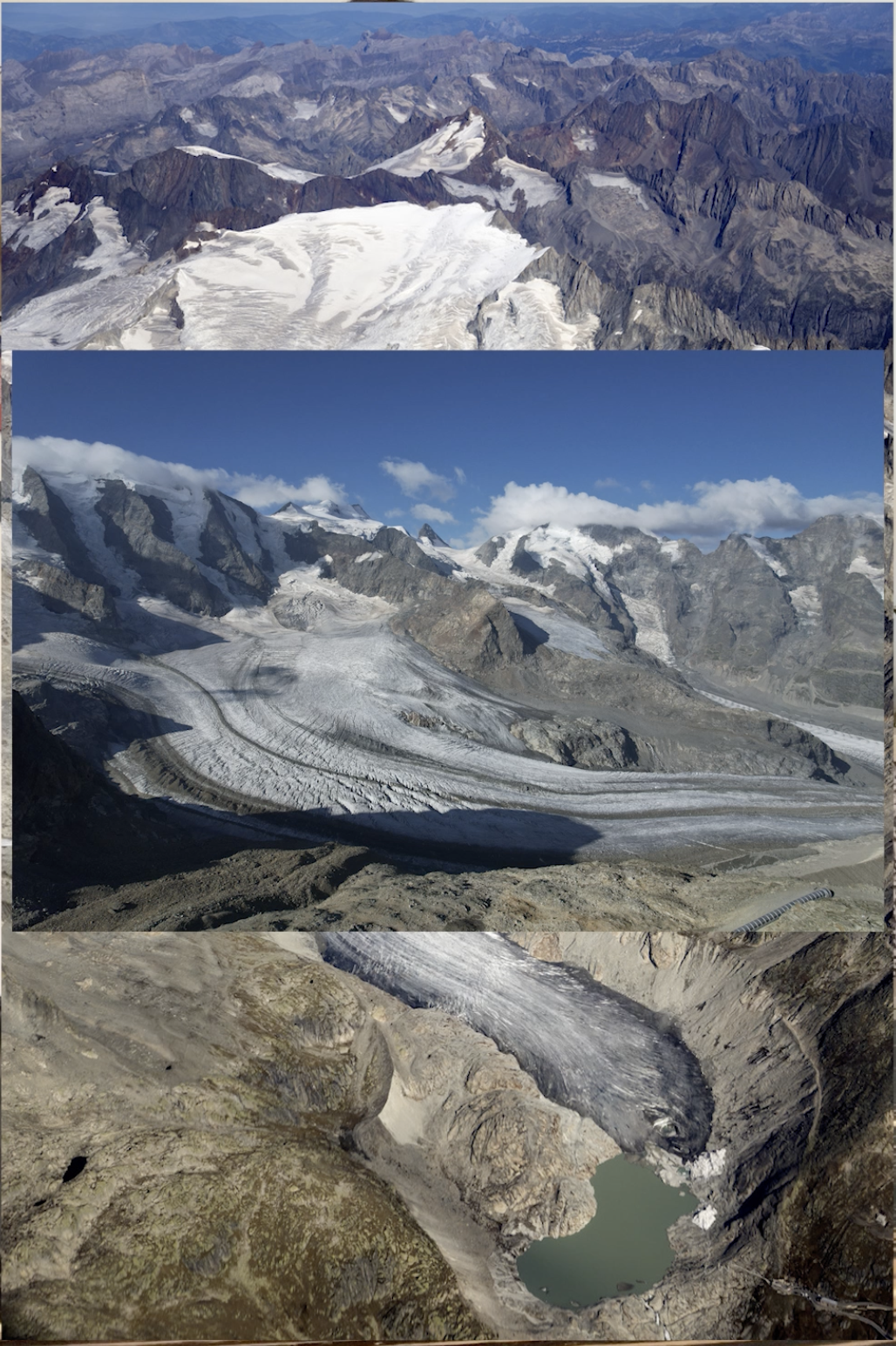 Glaciares en los Alpes suizos