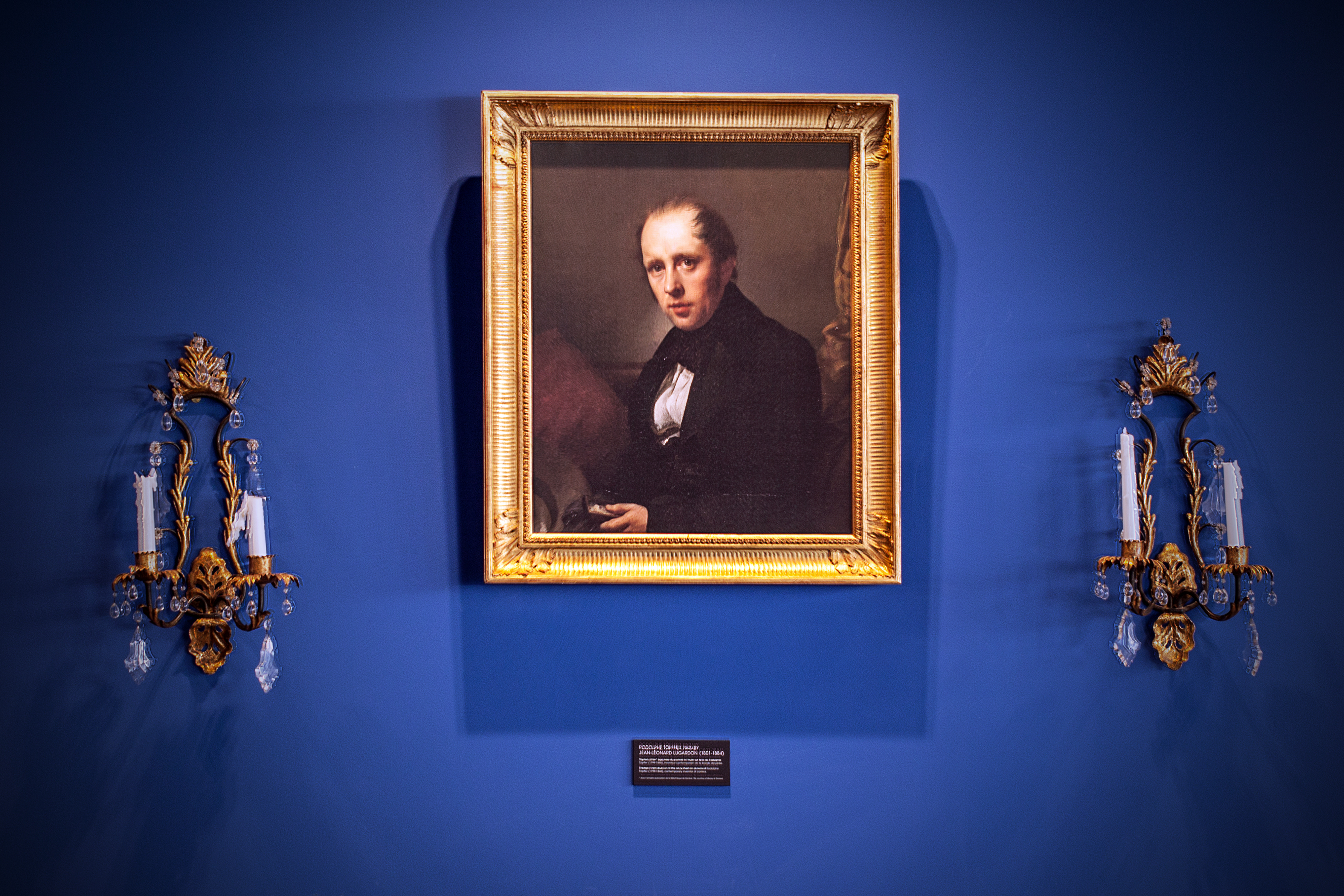 The portrait of Rodolphe Töpffer, considered to be the father of the modern comic strip, adorns the walls of the Geneva hotel.