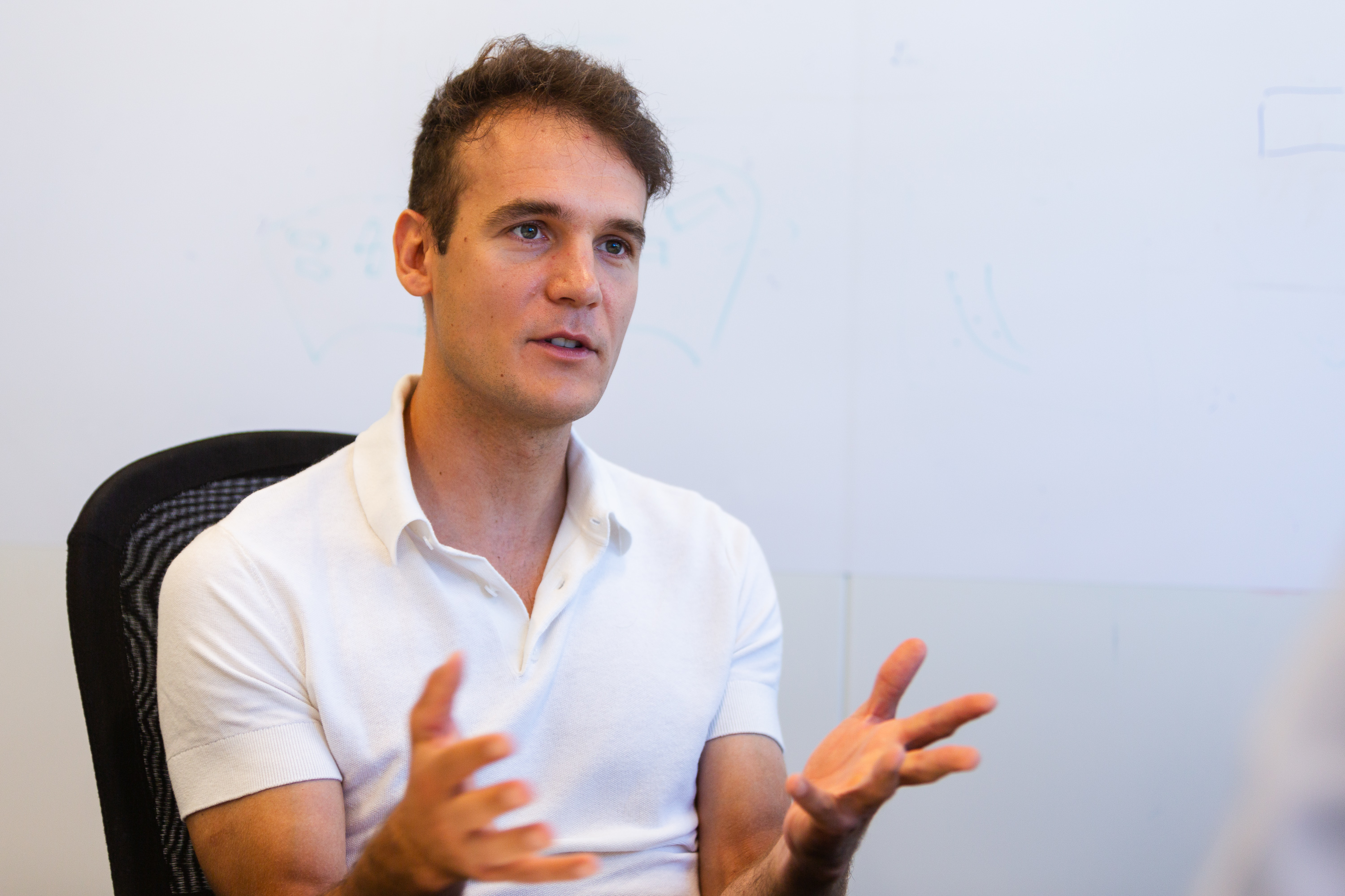 Pierre Barqué during the interview