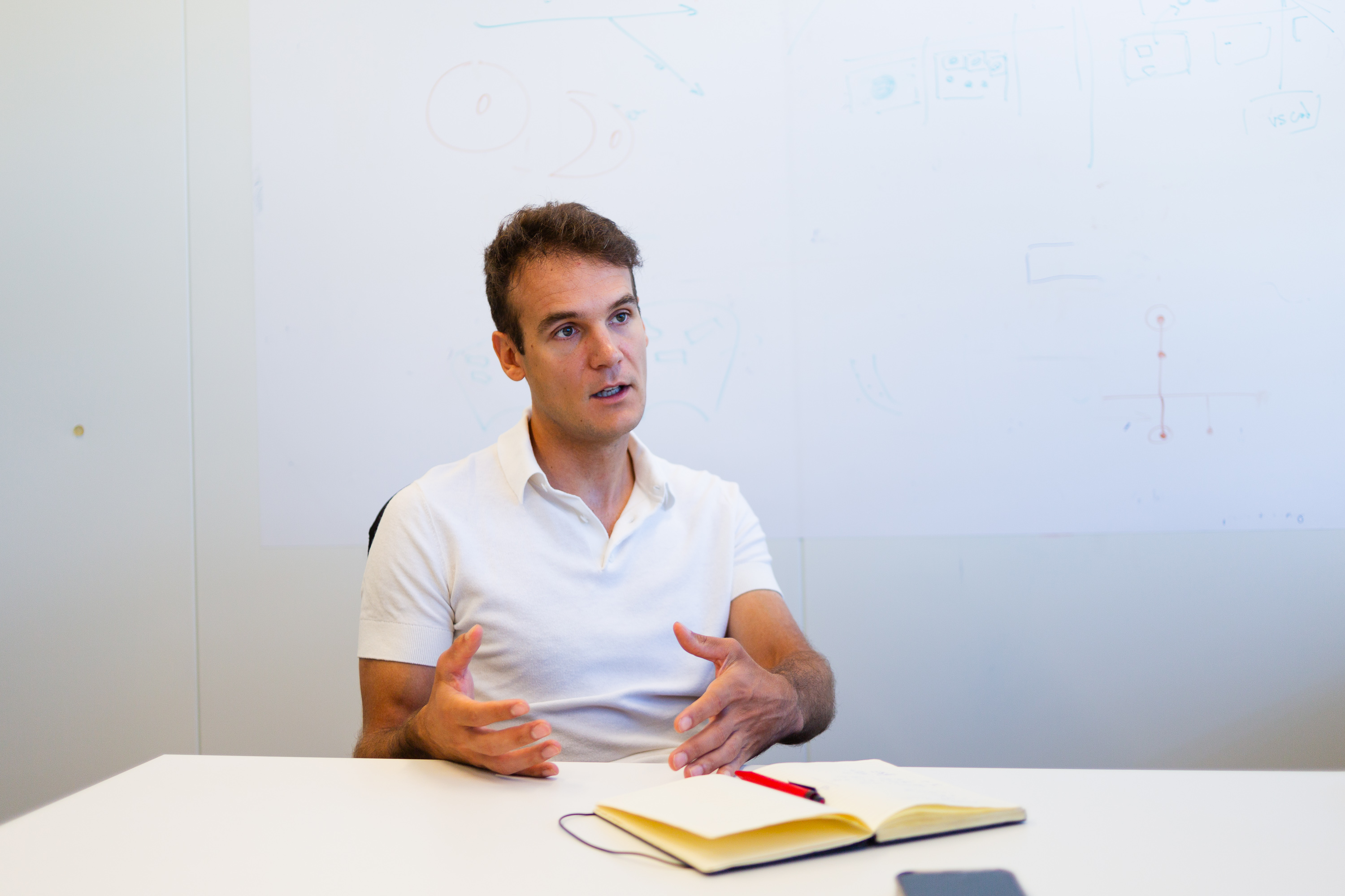 Pierre Barqué during the interview