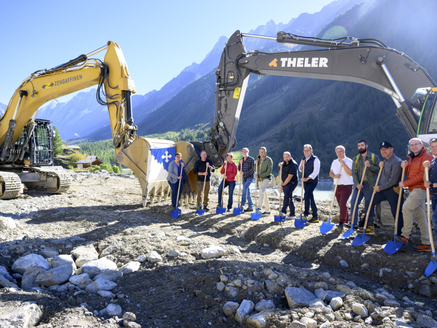 The foundation stone for the future Blatten has been laid